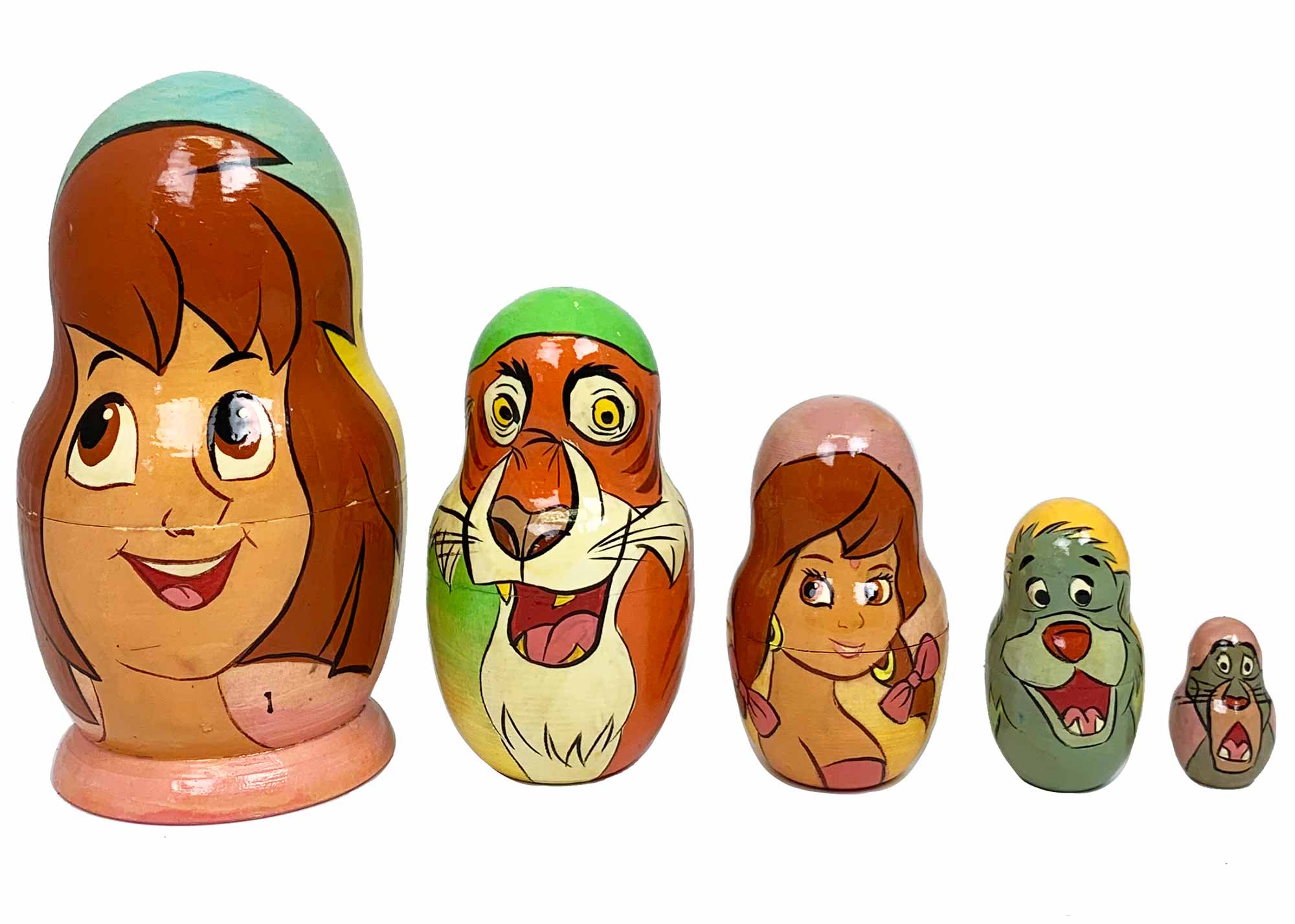 Buy Vintage Jungle Book Nesting Doll 5pc./5" at GoldenCockerel.com