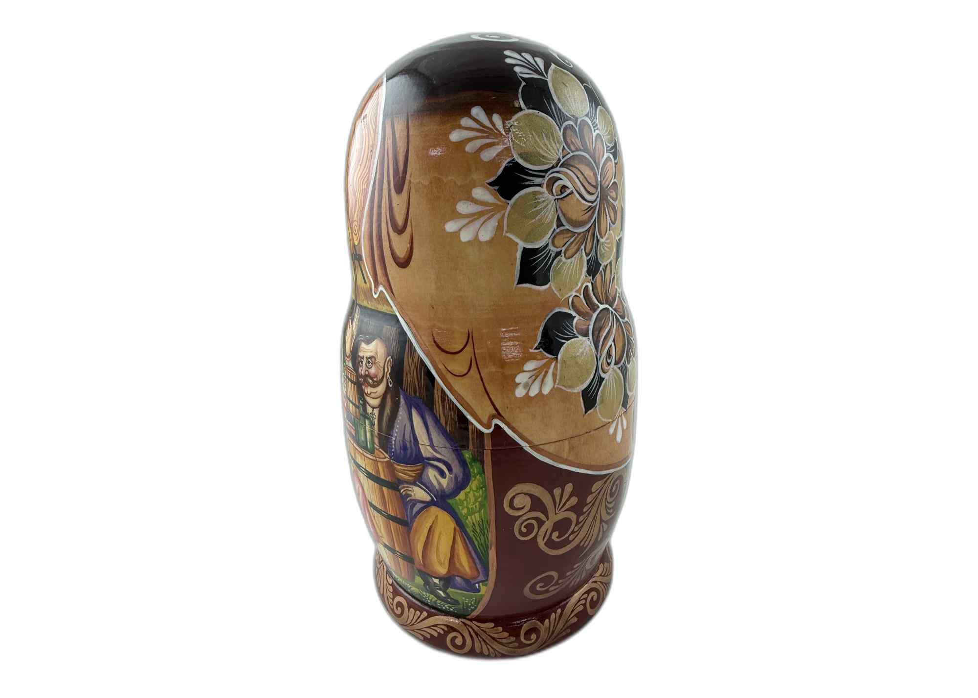 Buy Vintage Folk Scene Nesting Doll 10pc/10" at GoldenCockerel.com