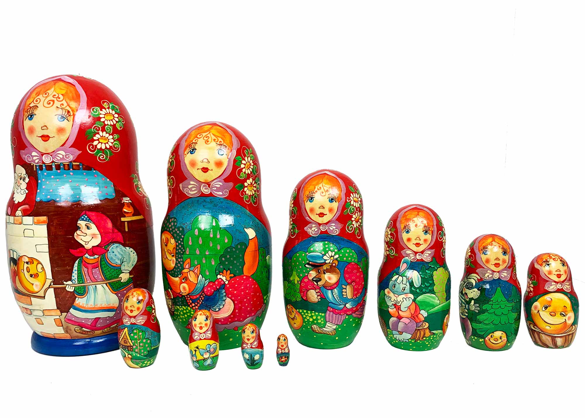 Buy Imperfect Vintage Russian Kolobok Folk Tale Doll 10pc./10" at GoldenCockerel.com