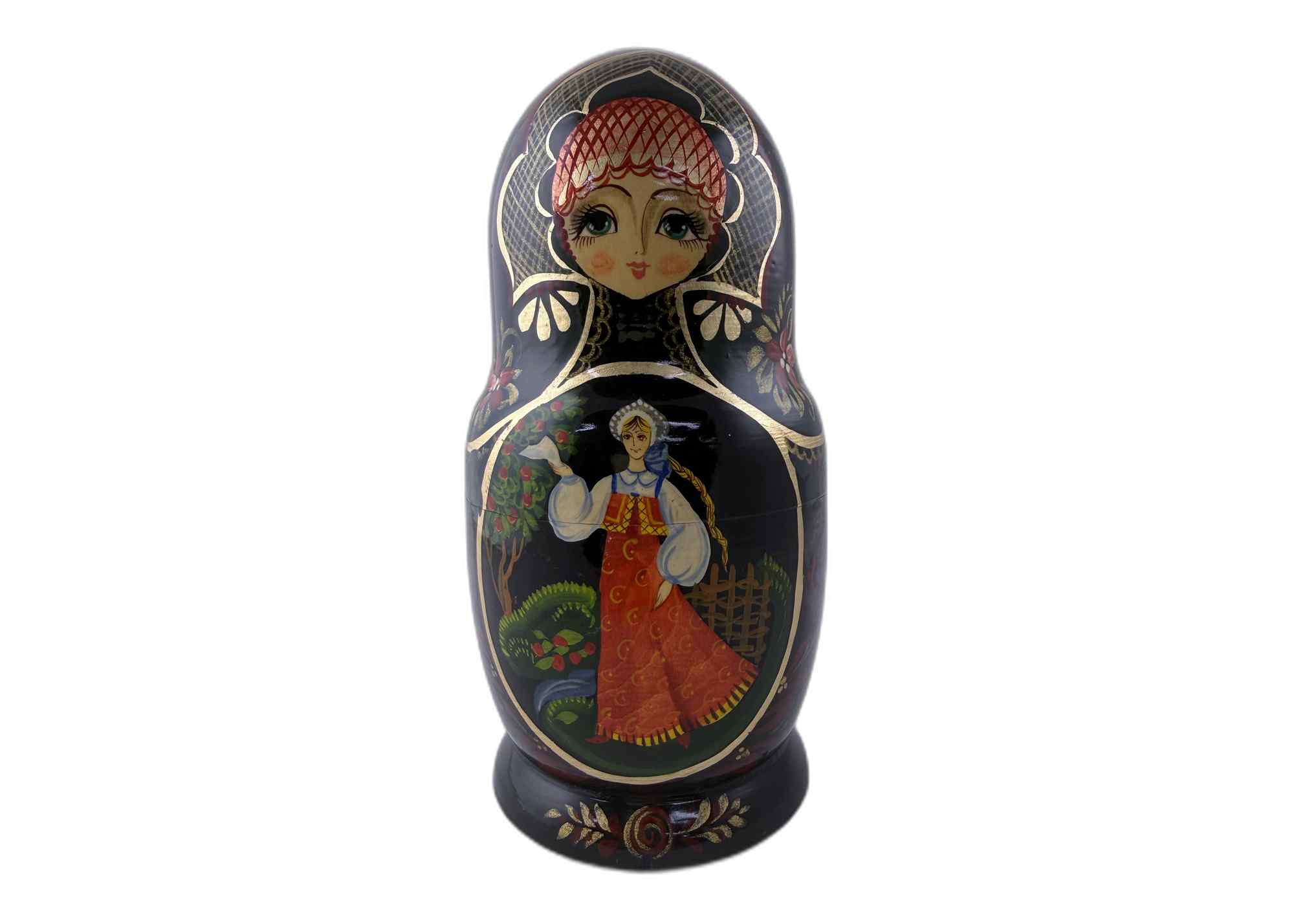 Buy Vintage Folk Scene Nesting Doll 10pc/10" at GoldenCockerel.com