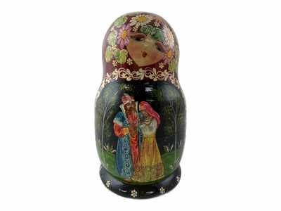 Buy Vintage "The Scarlet Flower" Fairy Tale Nesting Doll 10pc/10" at GoldenCockerel.com