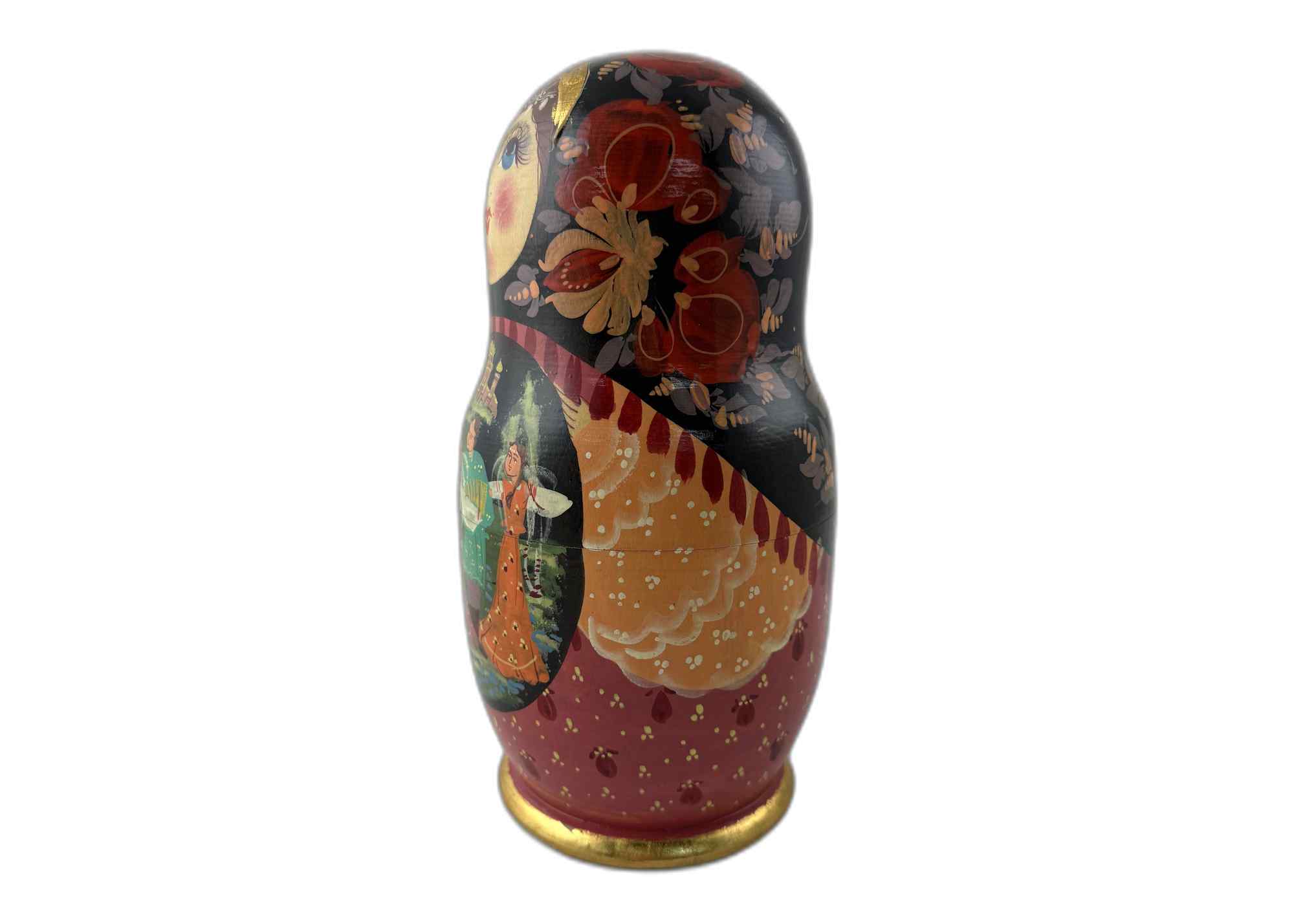Buy Vintage Folk Scene Nesting Doll 10pc/10" at GoldenCockerel.com