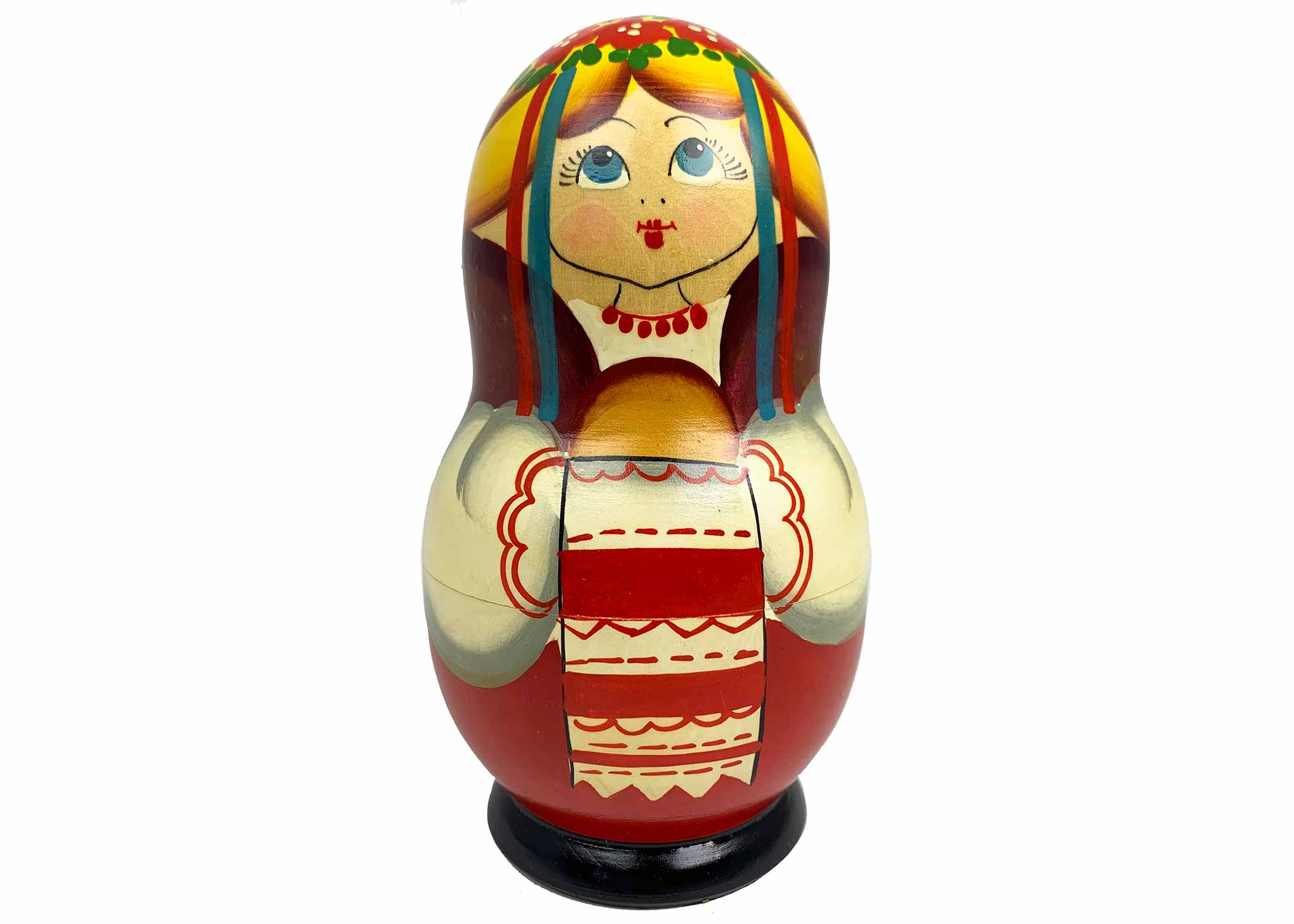 Buy Vintage Ukrainian Woman w/Family Nesting Doll 5pc./5" at GoldenCockerel.com