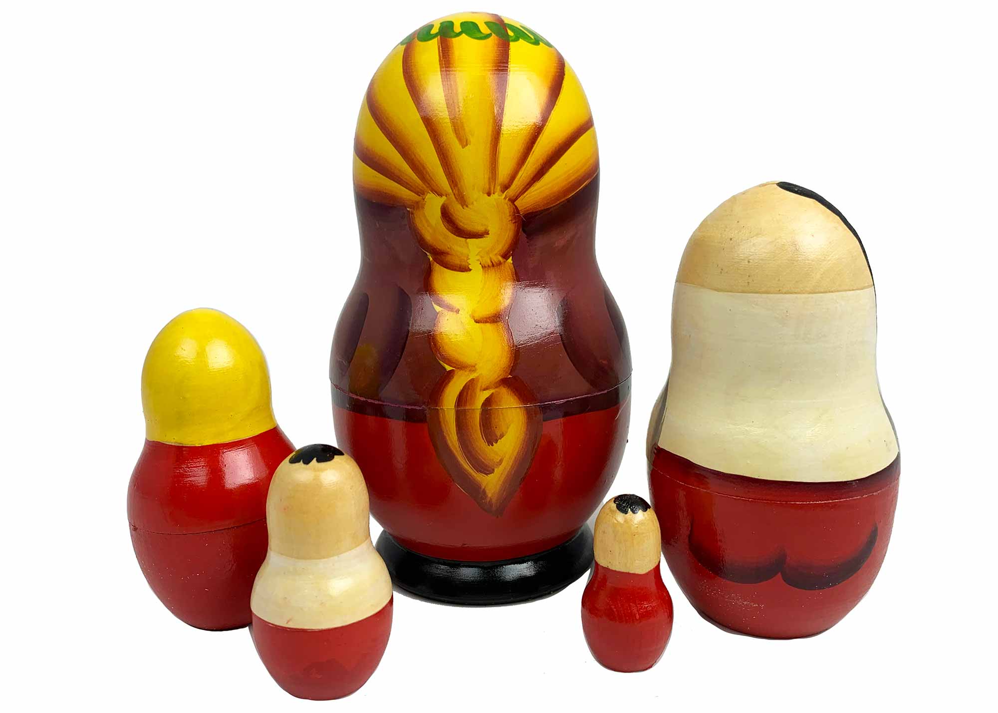 Buy Vintage Ukrainian Woman w/Family Nesting Doll 5pc./5" at GoldenCockerel.com