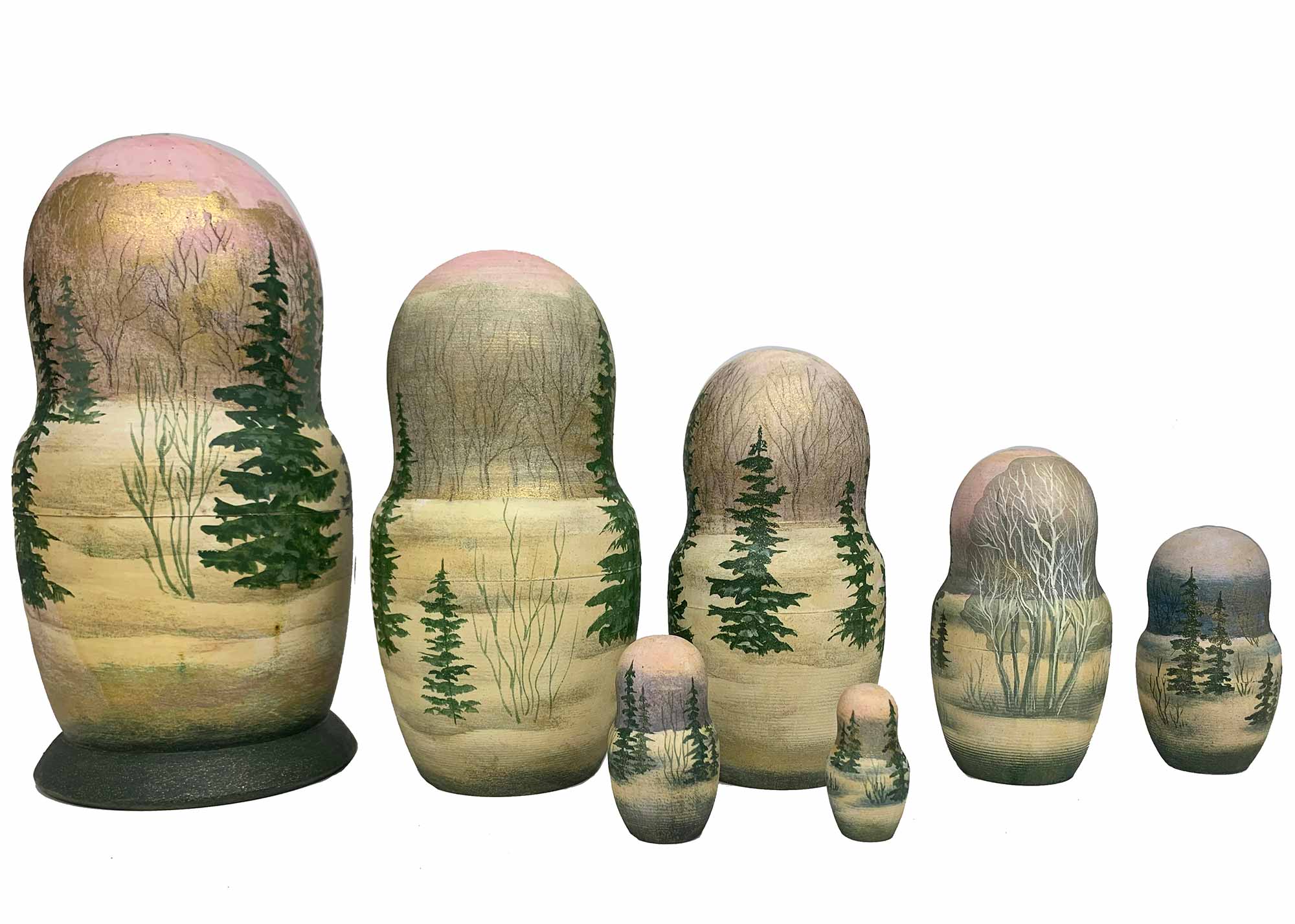 Buy Unlacquered Art Doll "A Walk in the Forest " 7pc./8" at GoldenCockerel.com