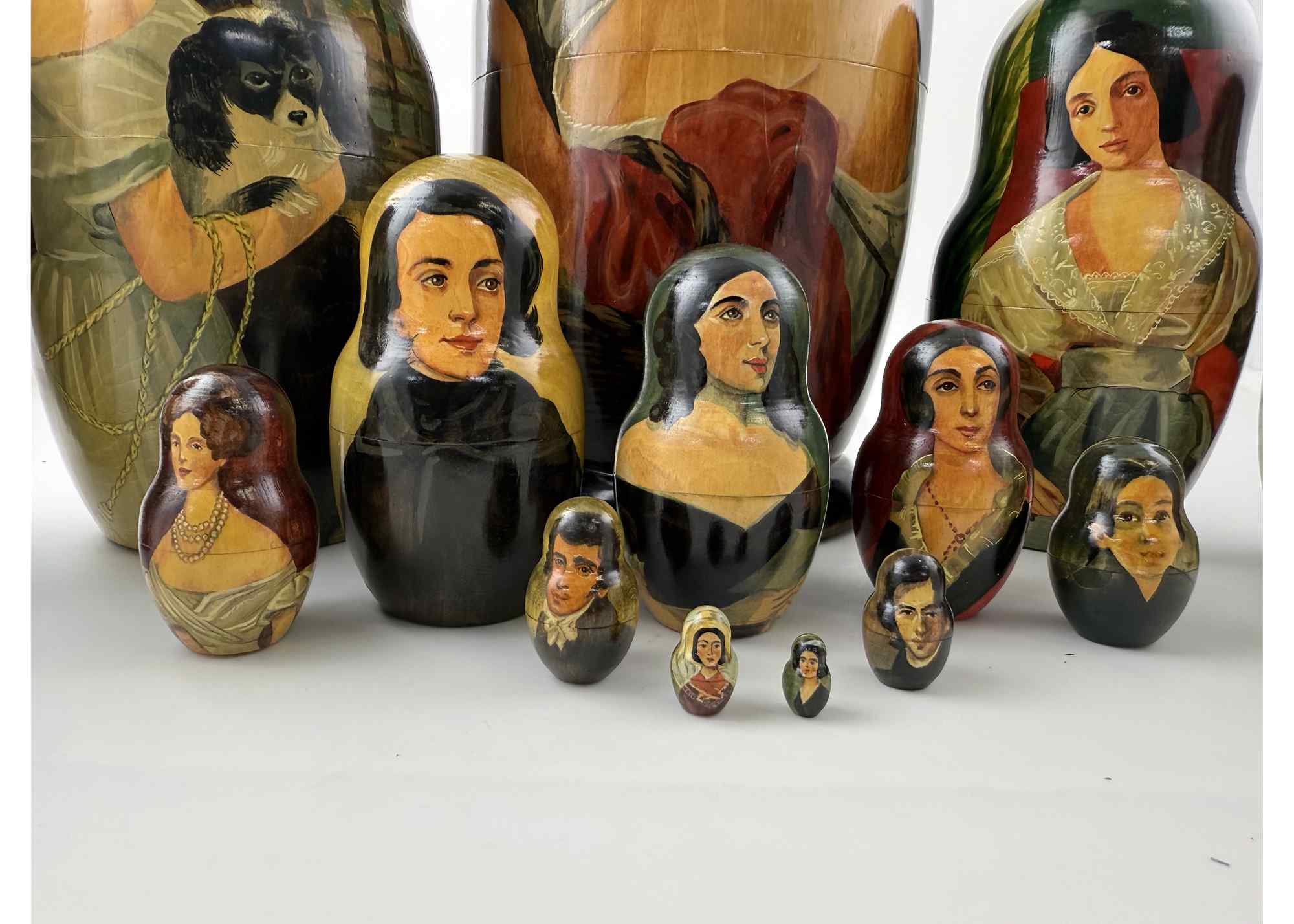 Buy Vintage Karl Bryullov Paintings Nesting Doll 15pc/12" at GoldenCockerel.com
