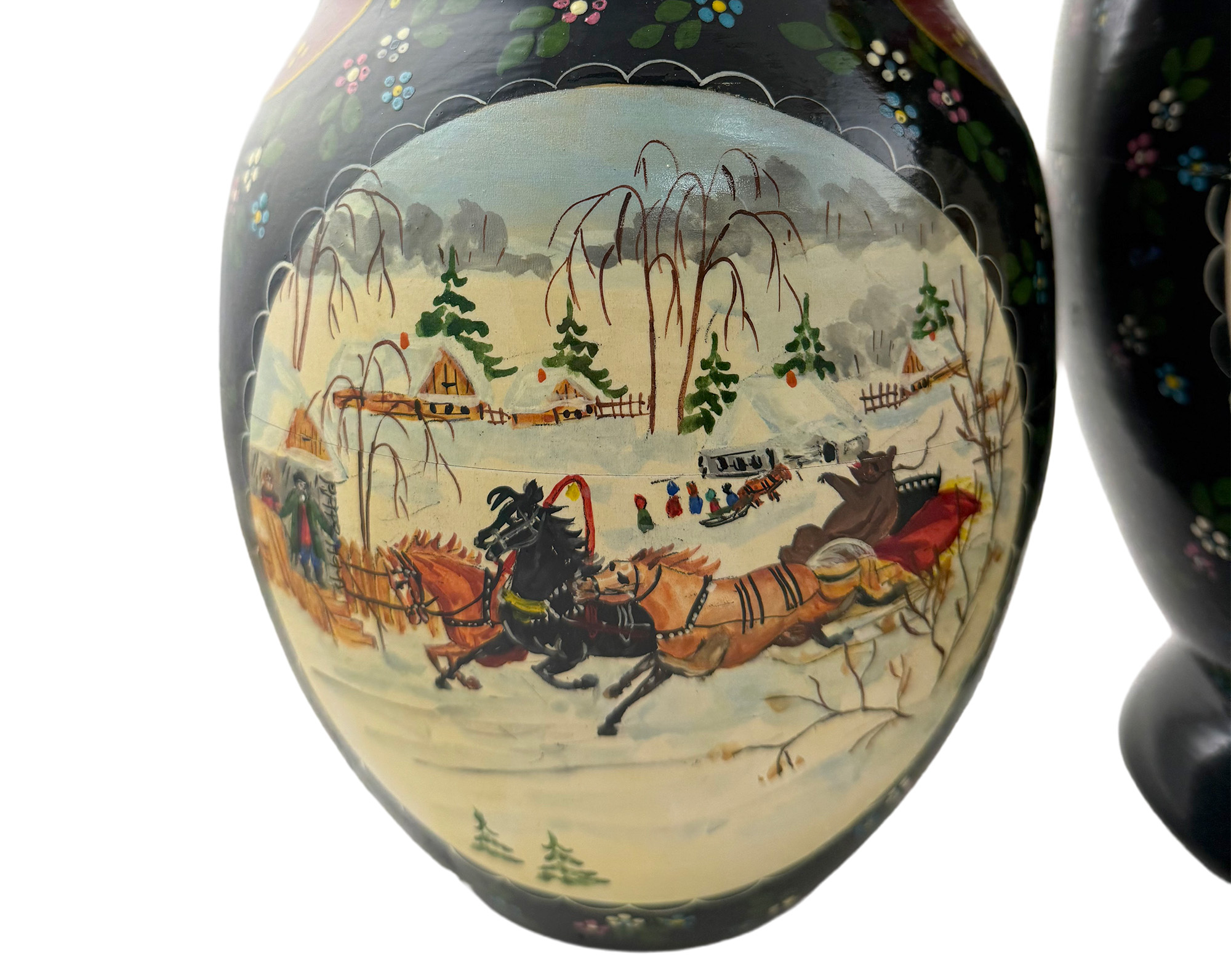 Buy Vintage Winter Sled Scene Nesting Doll 25pc/15" at GoldenCockerel.com