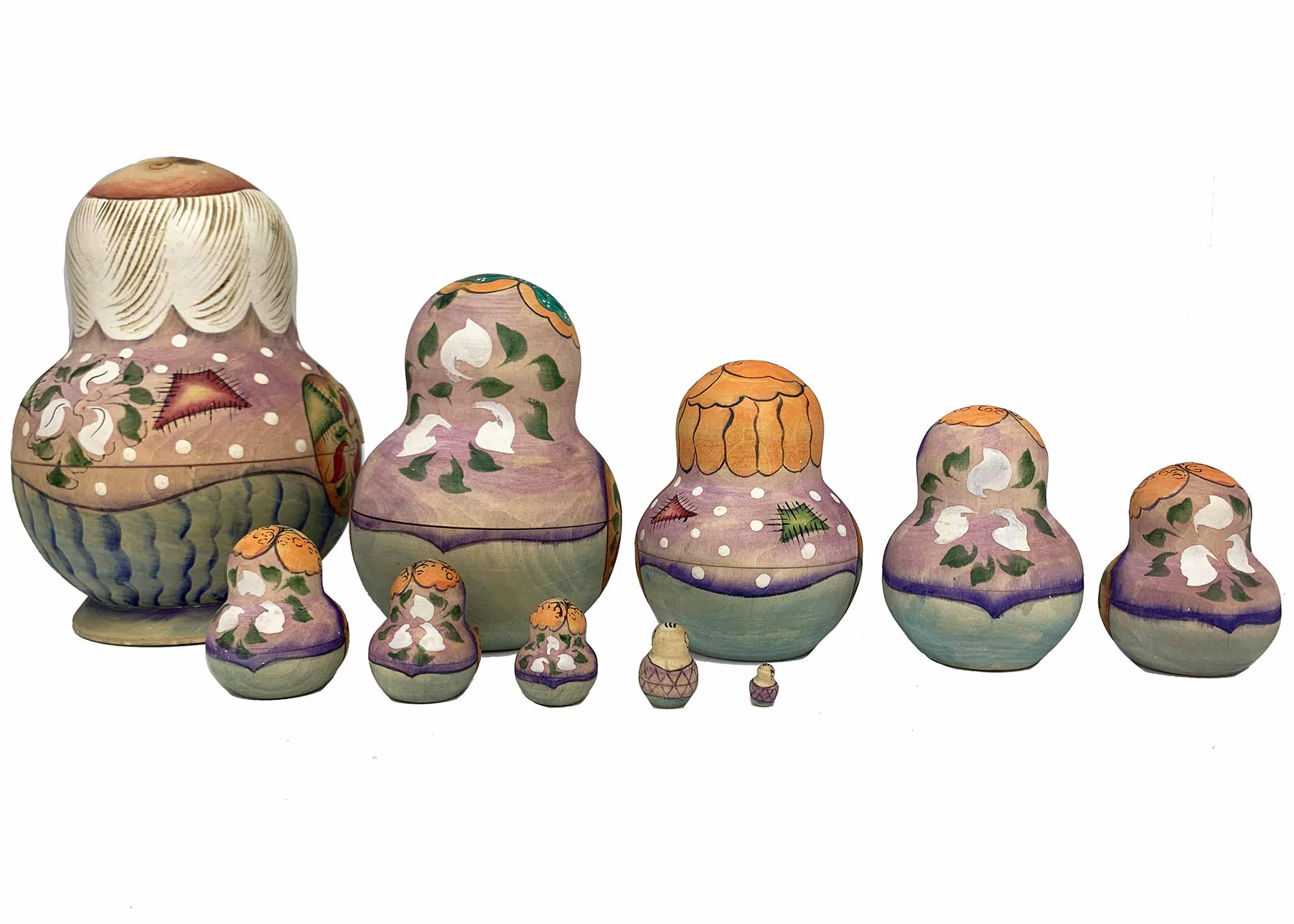 Buy Imperfect Vintage "In the Home" Peasant Man Nesting Doll 10pc./7" at GoldenCockerel.com