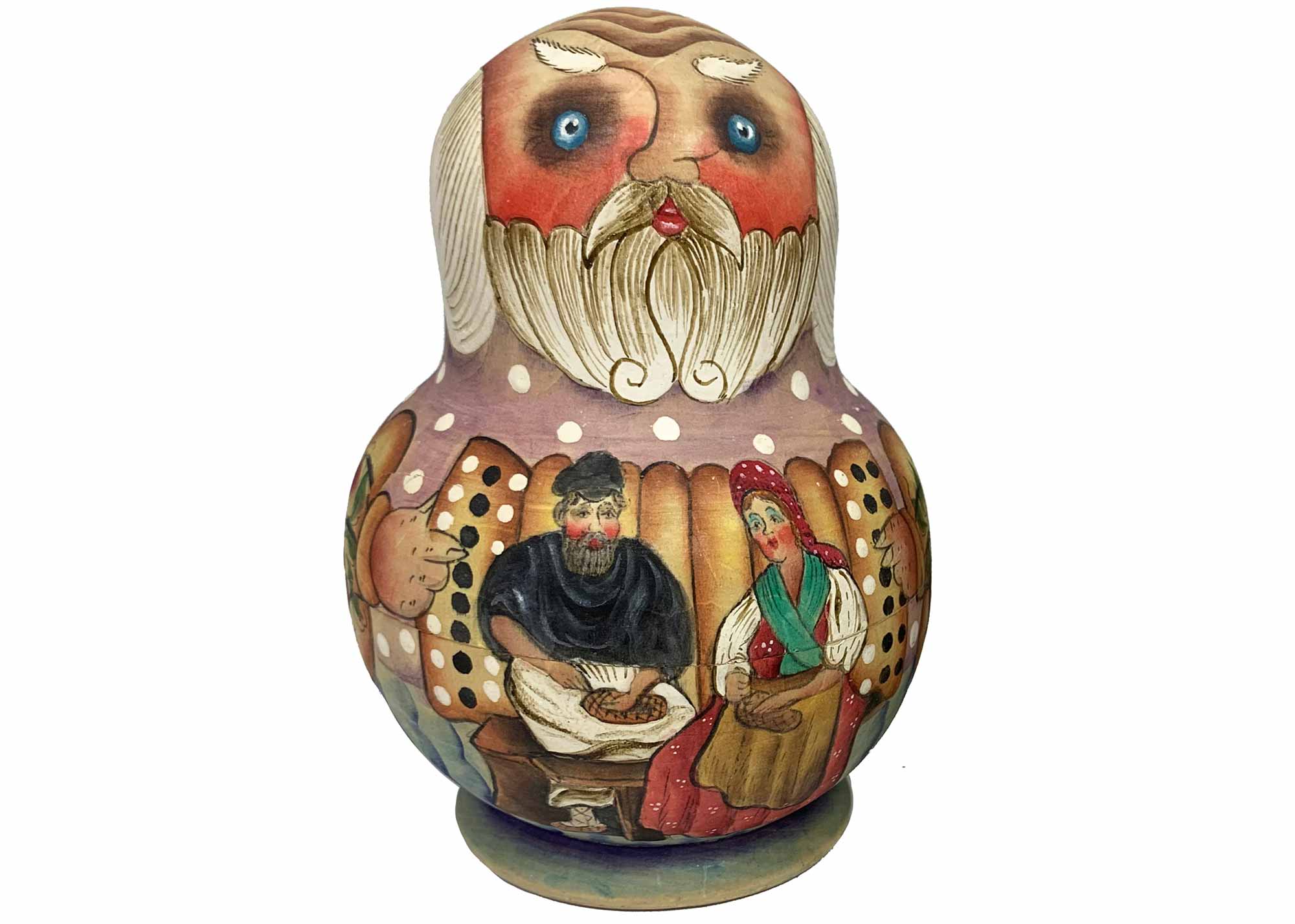 Buy Imperfect Vintage "In the Home" Peasant Man Nesting Doll 10pc./7" at GoldenCockerel.com