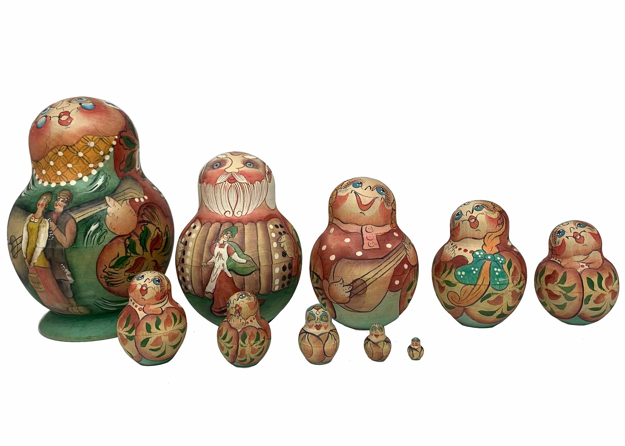 Buy Vintage "In the Home" Peasant Woman Nesting Doll 10pc./7 at GoldenCockerel.com