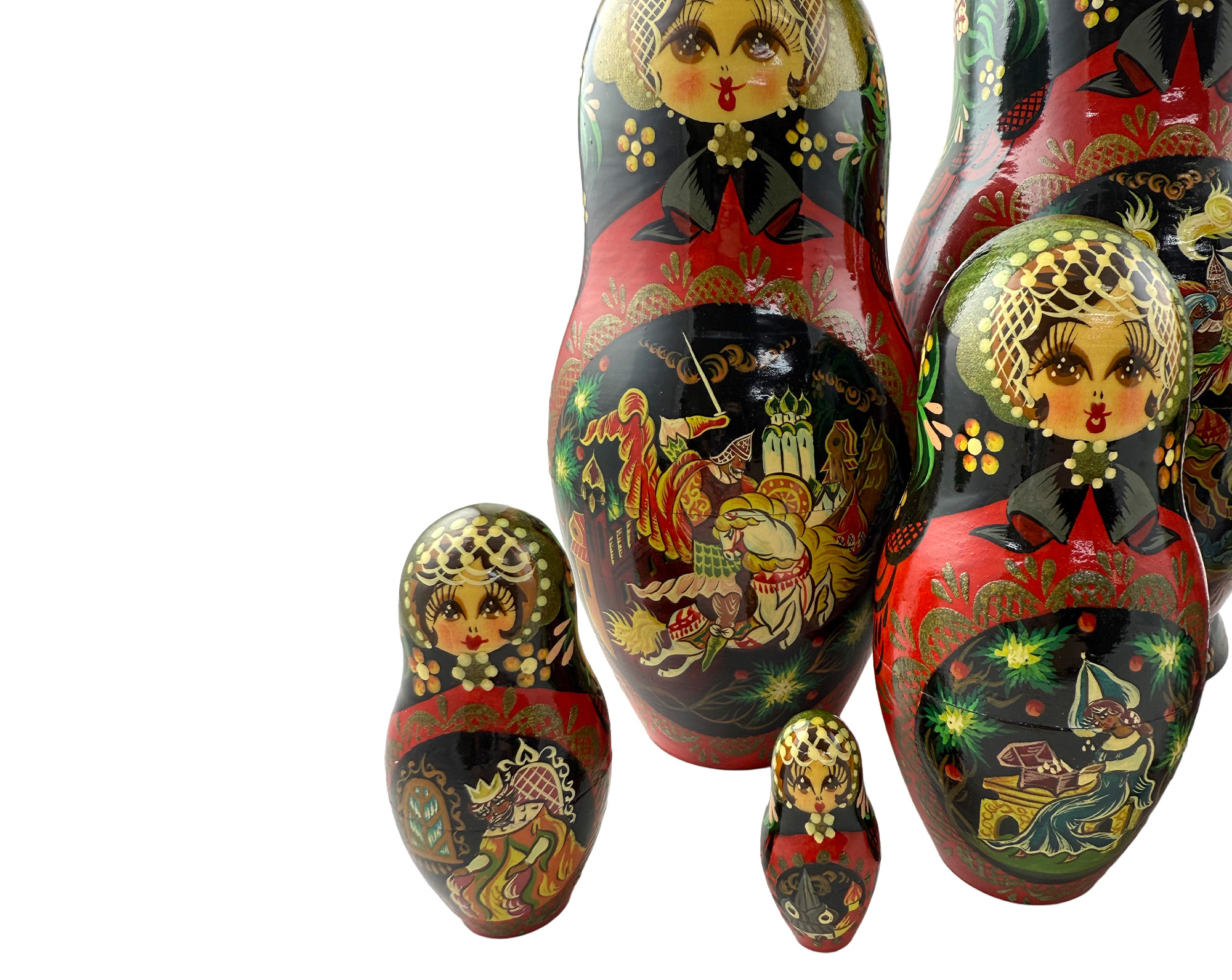 Buy Vintage Folk Scene Nesting Doll 10pc/10" at GoldenCockerel.com