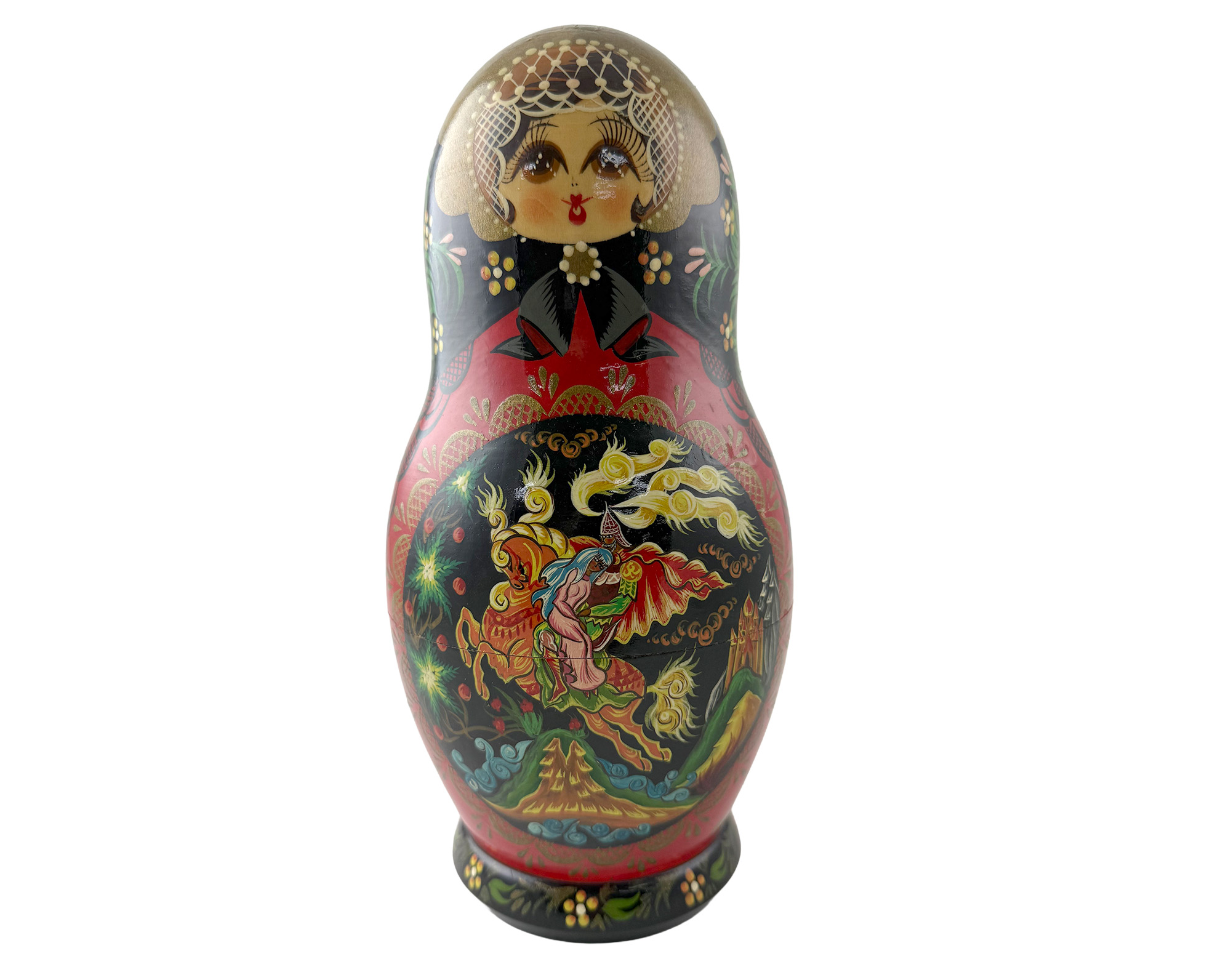 Buy Vintage Folk Scene Nesting Doll 10pc/10" at GoldenCockerel.com