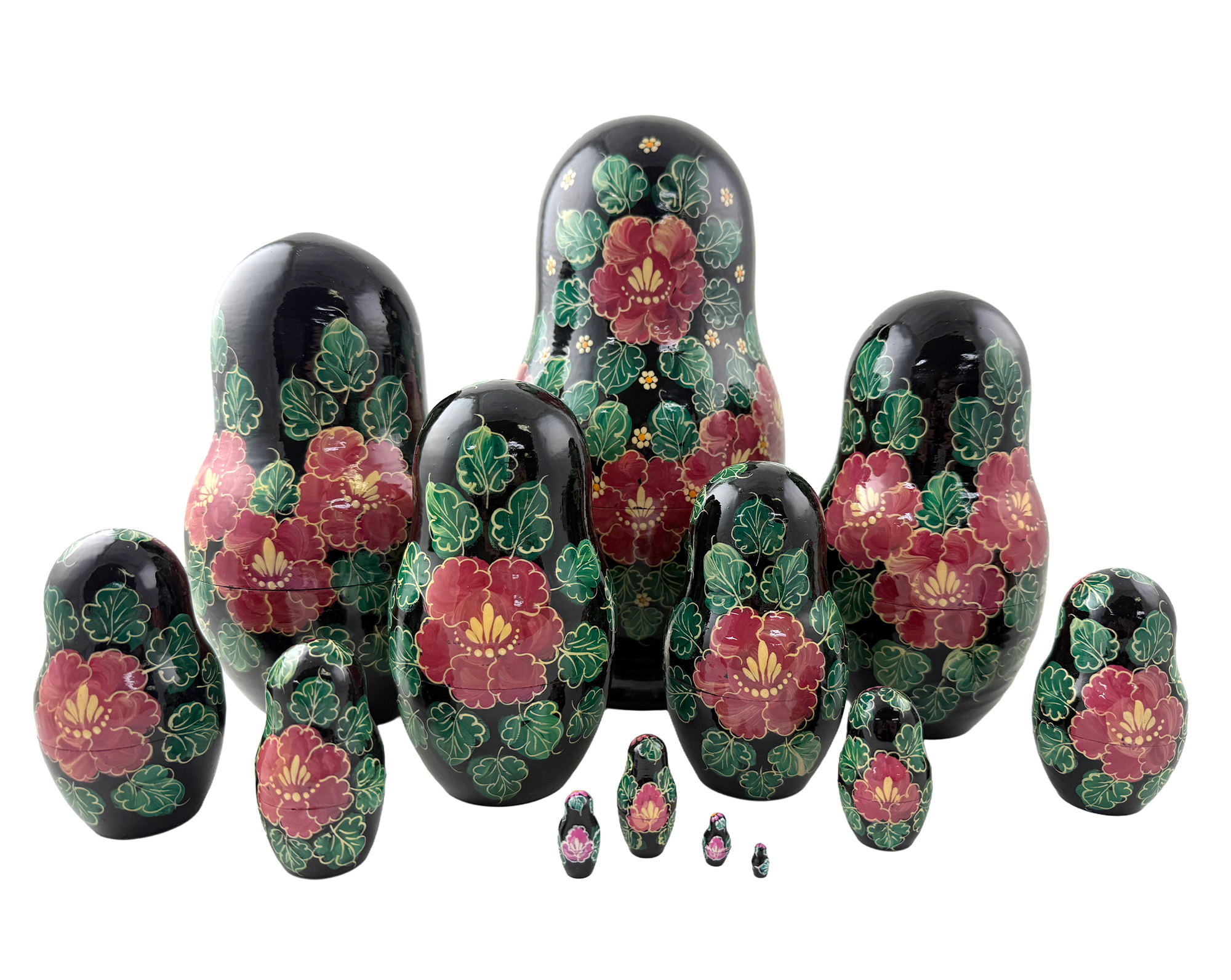 Buy Vintage Folk Scene Nesting Doll 10pc/10" at GoldenCockerel.com