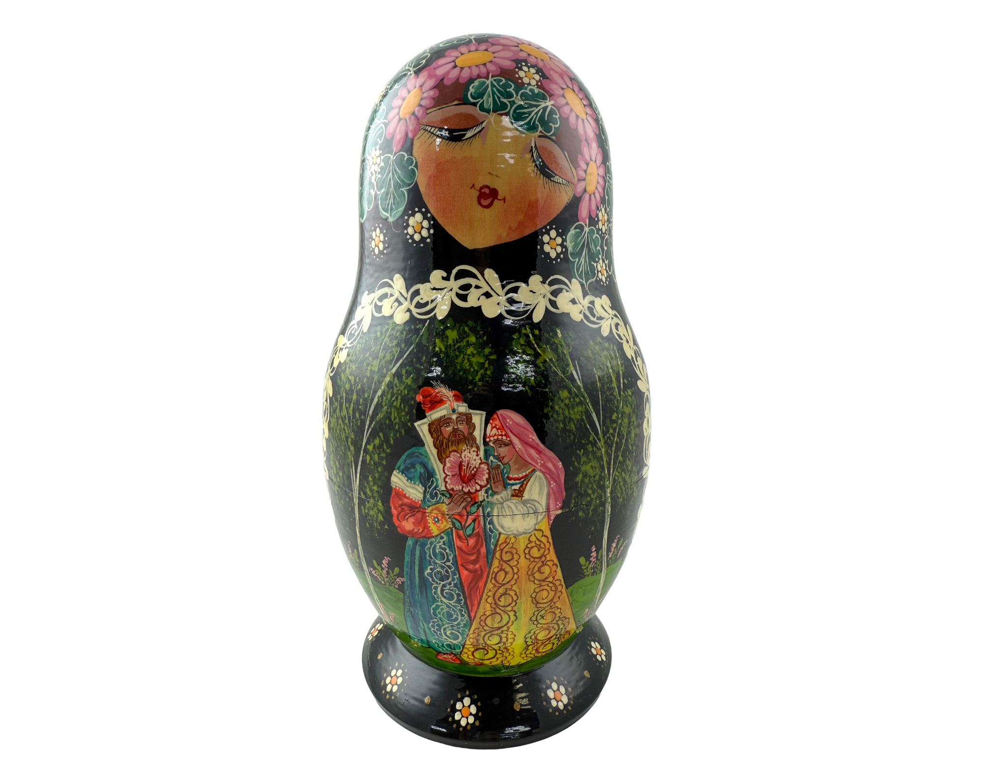 Buy Vintage Folk Scene Nesting Doll 10pc/10" at GoldenCockerel.com