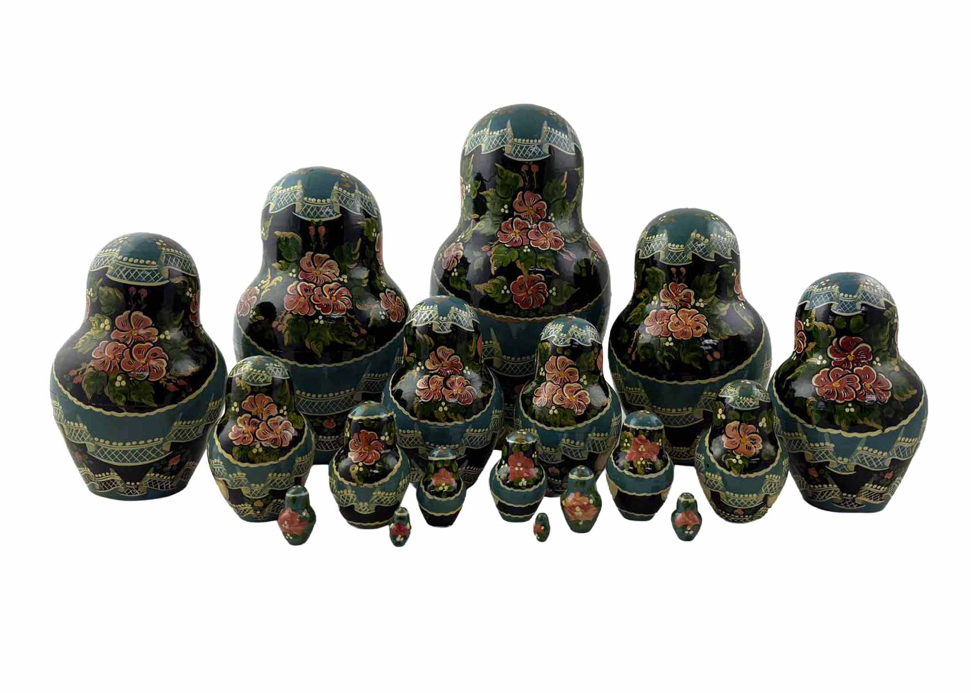 Buy Vintage Fairy Tale Medley Nesting Doll 20pc/10" at GoldenCockerel.com