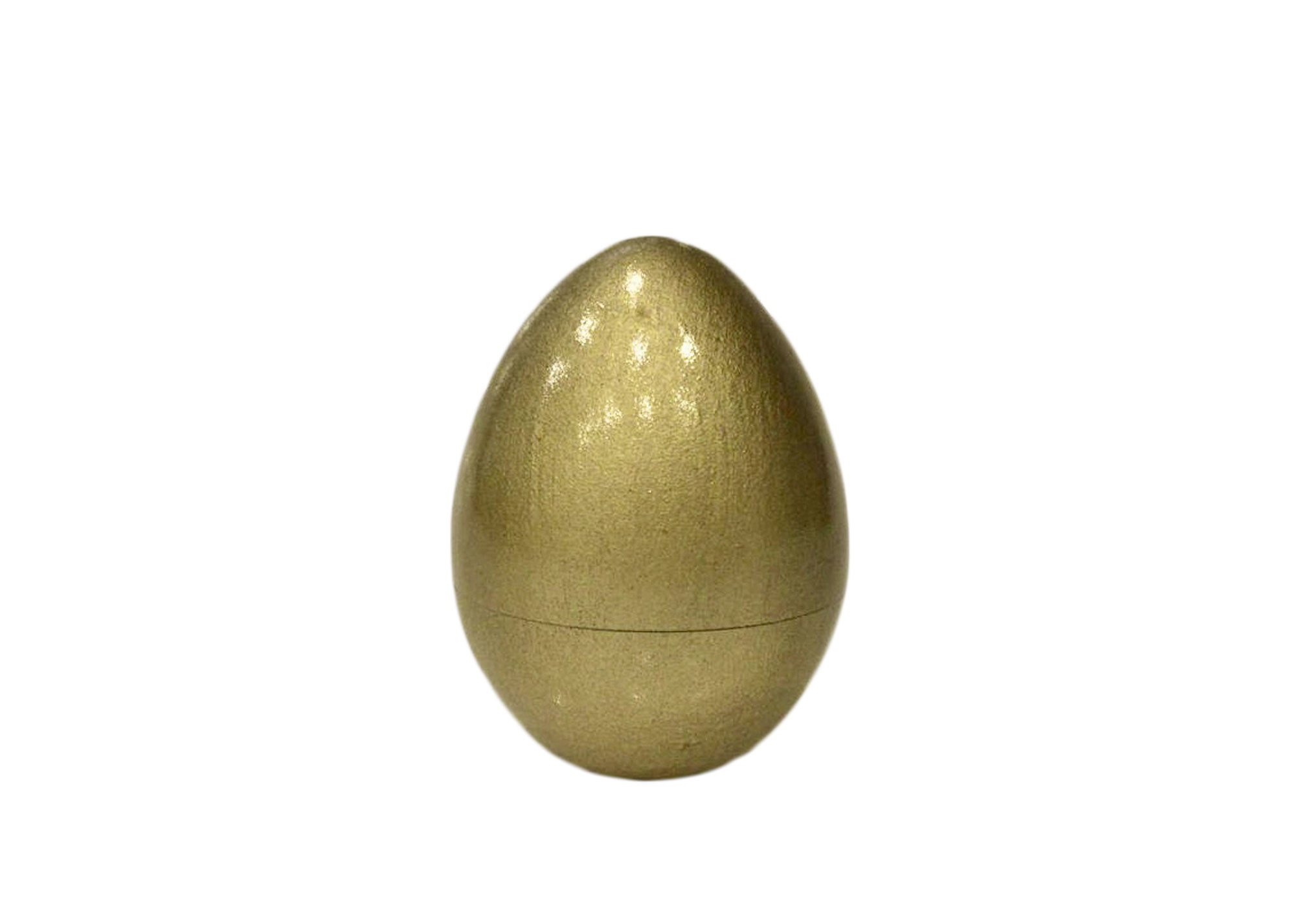 Buy Golden Chicken Hollow Wooden Gold Egg 2.75" at GoldenCockerel.com