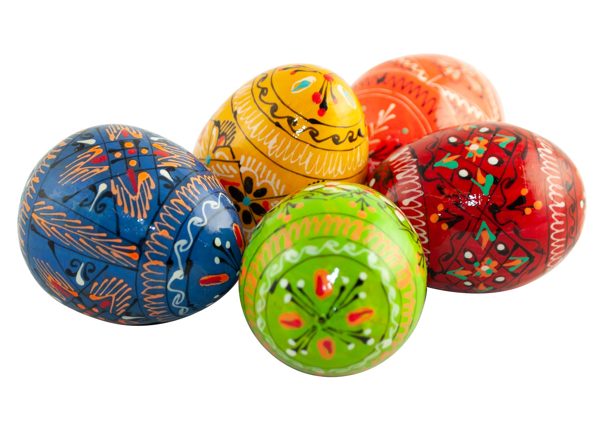 Buy Ukrainian Pisanka Easter Egg, Wood 2.5" Pisanki at GoldenCockerel.com