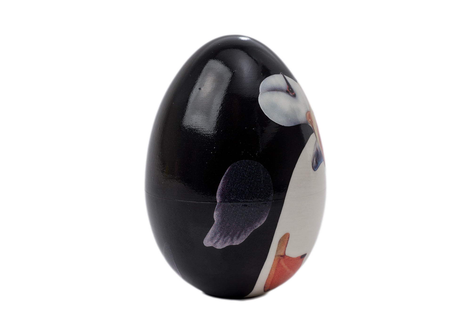 Buy Hollow Wooden Puffin Egg 2.75" at GoldenCockerel.com