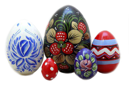 Buy Russian Easter Eggs 5pc./4" at GoldenCockerel.com
