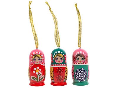 Buy Matryoshka Mini Realistic Ornament 2" at GoldenCockerel.com