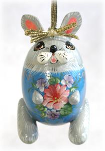 Buy Bouquet Rabbit Ornament 2.5" at GoldenCockerel.com