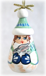 Buy Snow Maiden with Hat Ornament  3" at GoldenCockerel.com