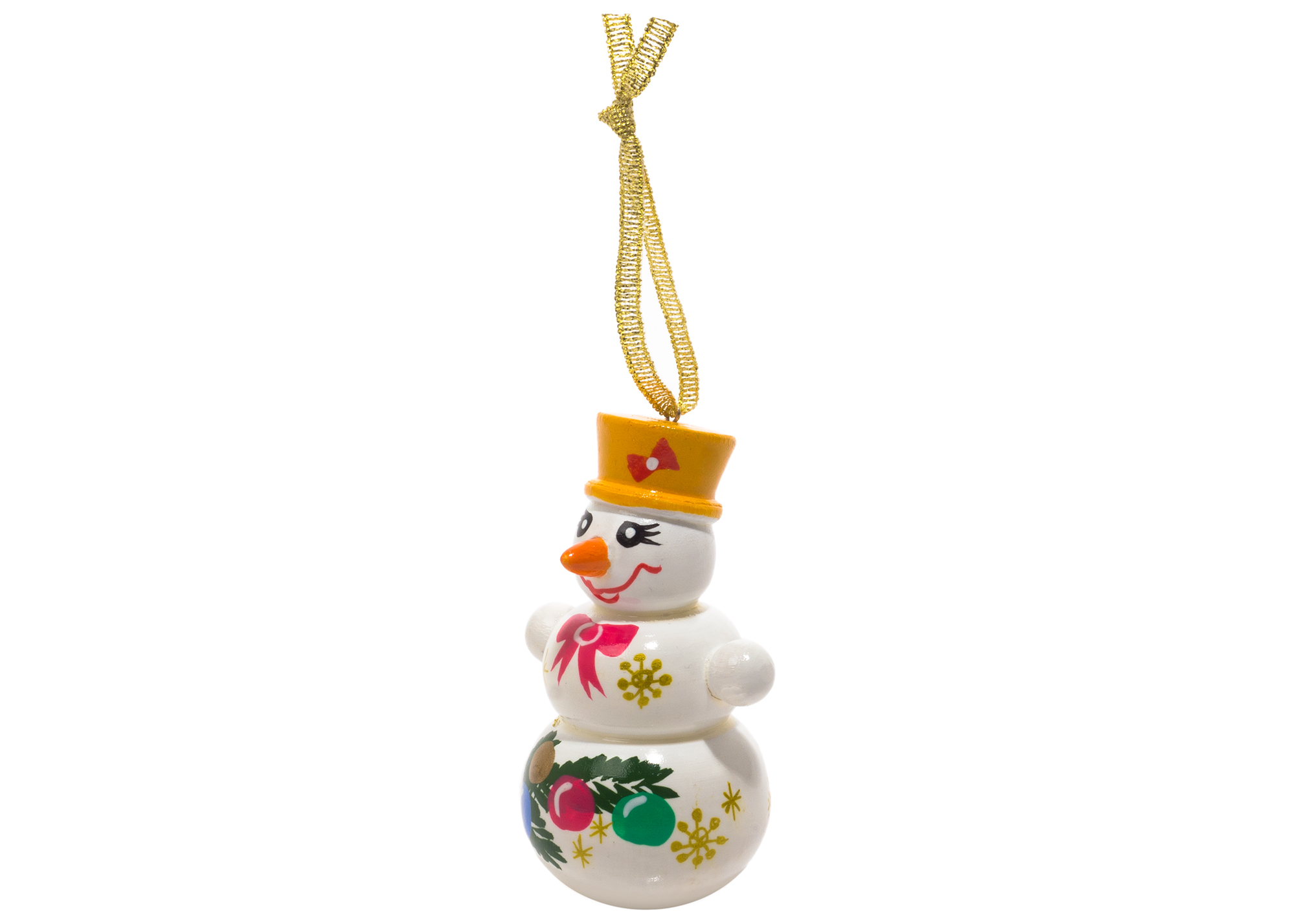 Buy Snow Man with Hat Ornament 3" at GoldenCockerel.com