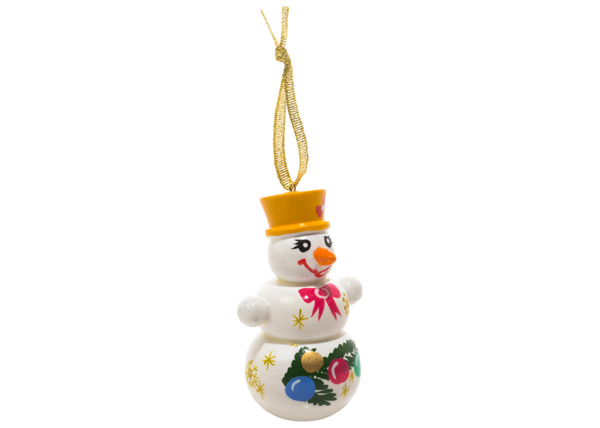 Buy Snow Man with Hat Ornament 3" at GoldenCockerel.com