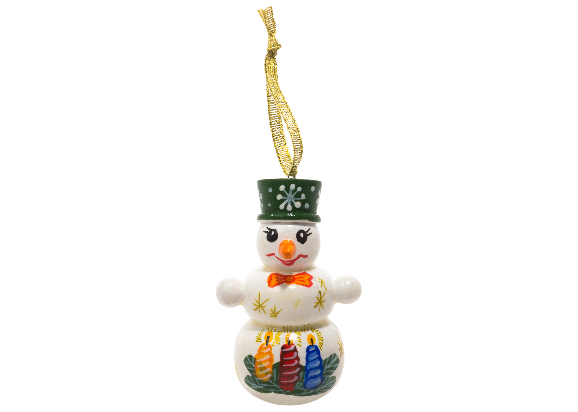 Buy Snow Man with Hat Ornament 3" at GoldenCockerel.com