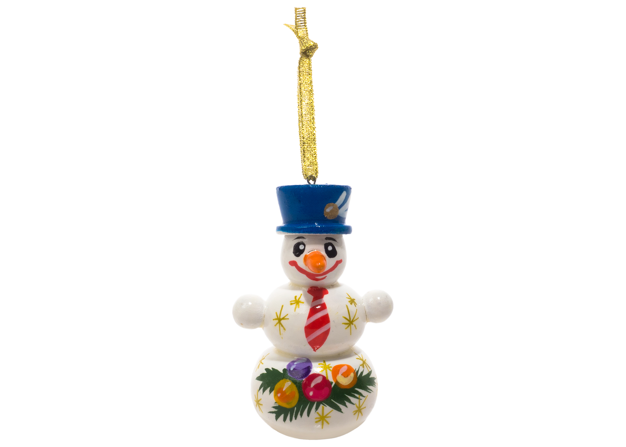 Buy Елочное украшение "Снеговик в шляпе" 7,5 см at GoldenCockerel.com