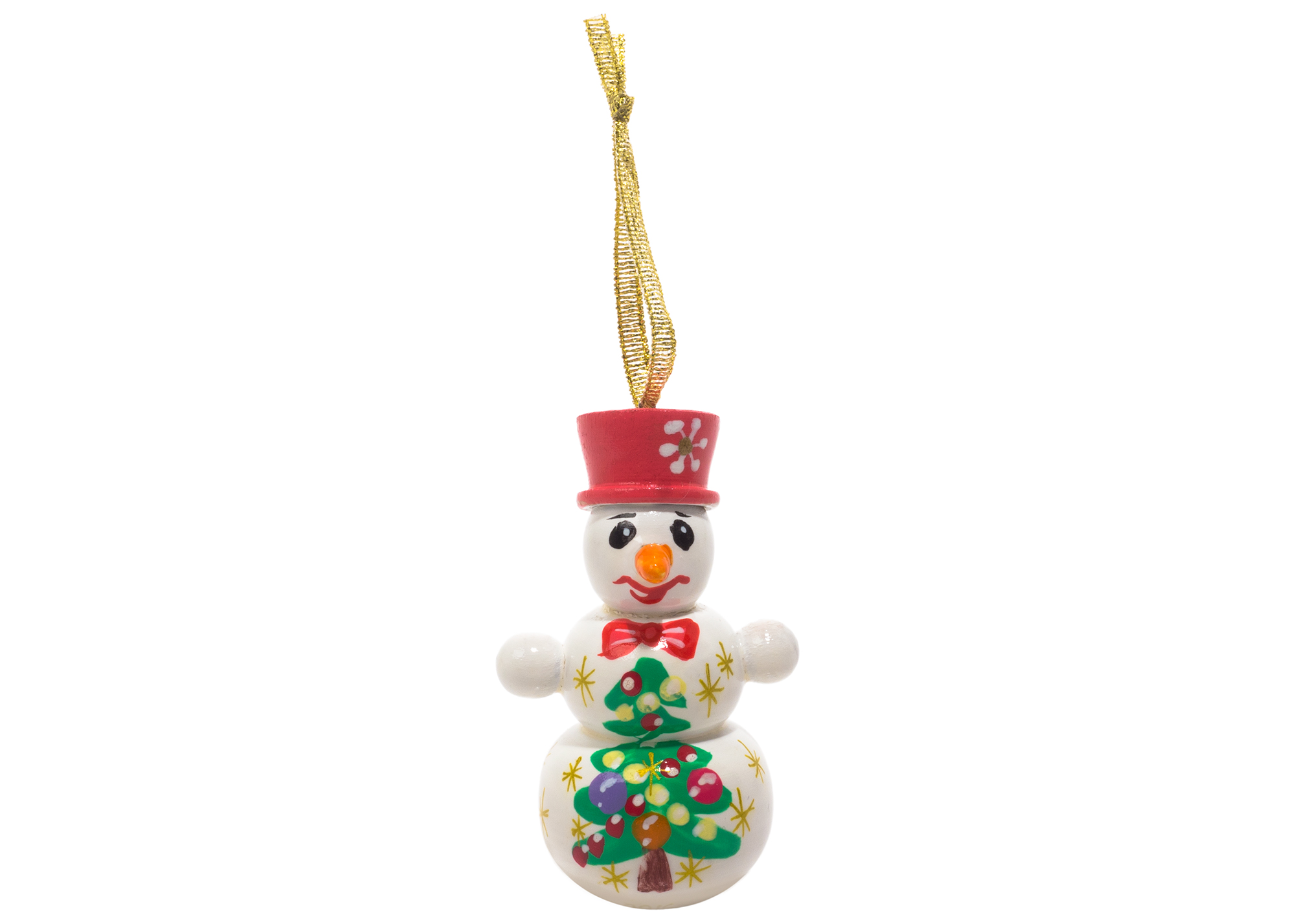 Buy Snow Man with Hat Ornament 3" at GoldenCockerel.com