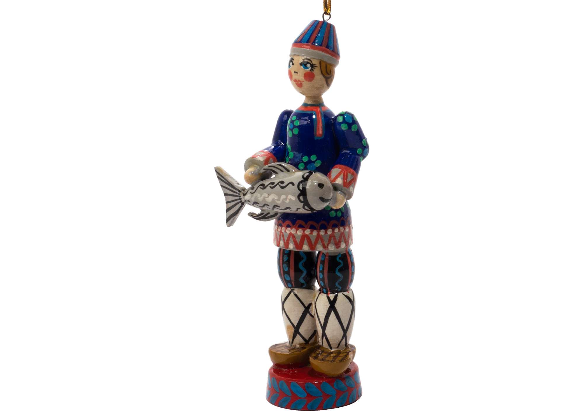 Buy Russian Folk Fisherman Ornament 5" at GoldenCockerel.com