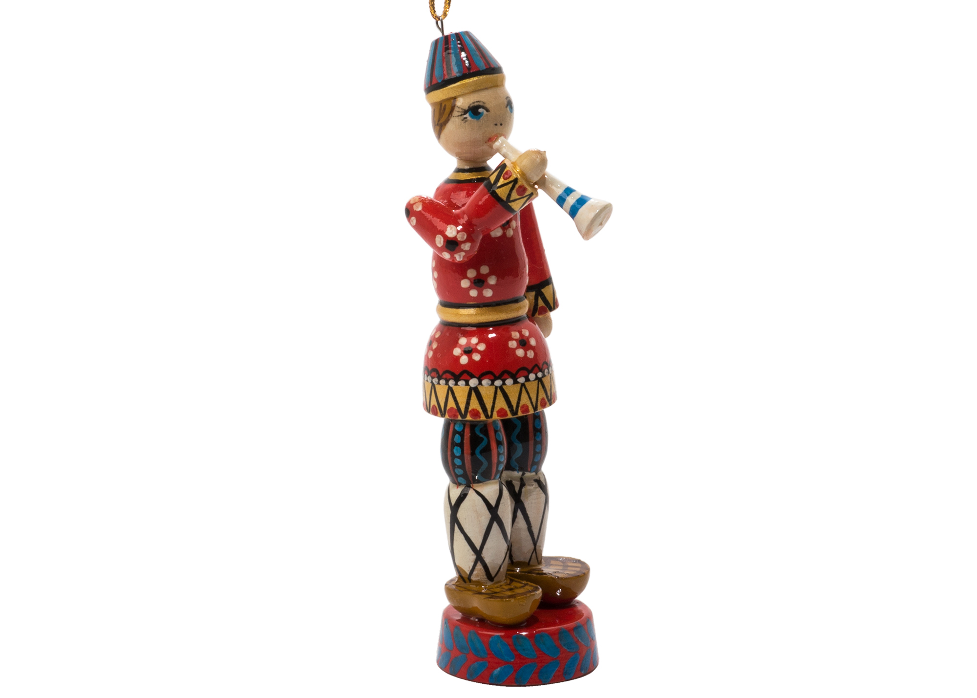 Buy Russian Folk Rozhok Player Ornament 5" at GoldenCockerel.com