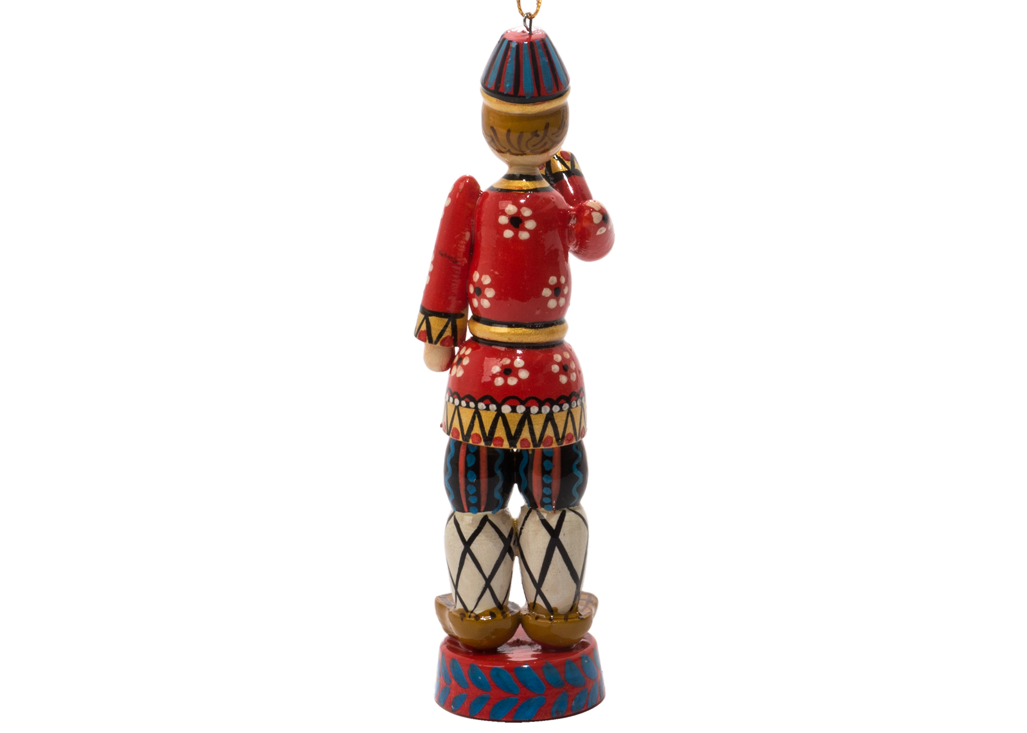 Buy Russian Folk Rozhok Player Ornament 5" at GoldenCockerel.com