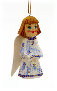Buy Carved "Littlest Angel" Ornament 3" at GoldenCockerel.com