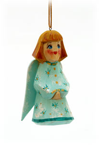 Buy Carved "Littlest Angel" Ornament 3" at GoldenCockerel.com