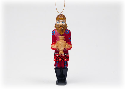 Buy Carved Peasant Man Ornament 4.5" at GoldenCockerel.com