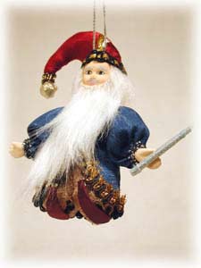 Buy Wizard Ornament, Cloth/Porcelain, 5" at GoldenCockerel.com