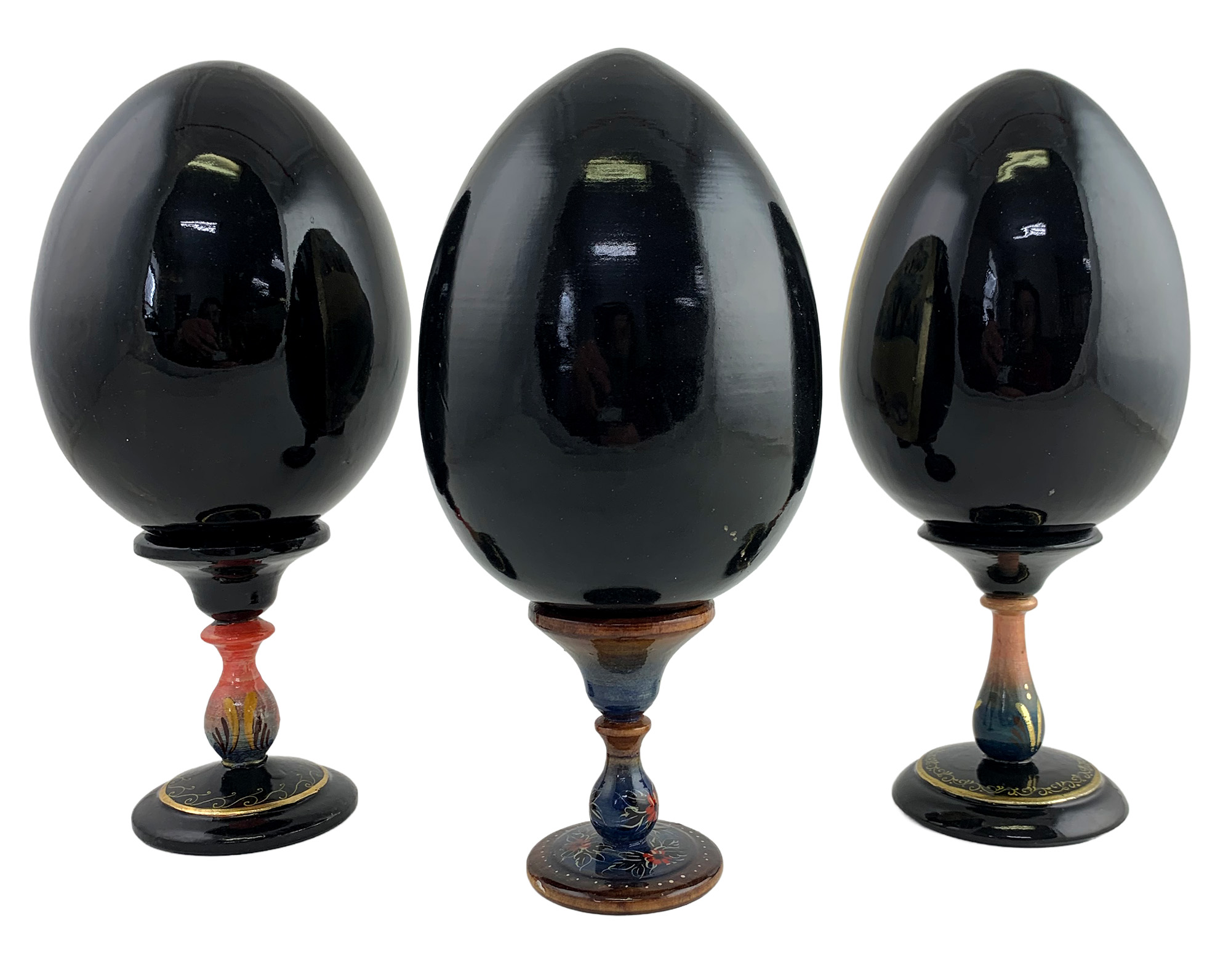 Buy Vintage Village Gossip Lacquer Egg with Stand 5" at GoldenCockerel.com