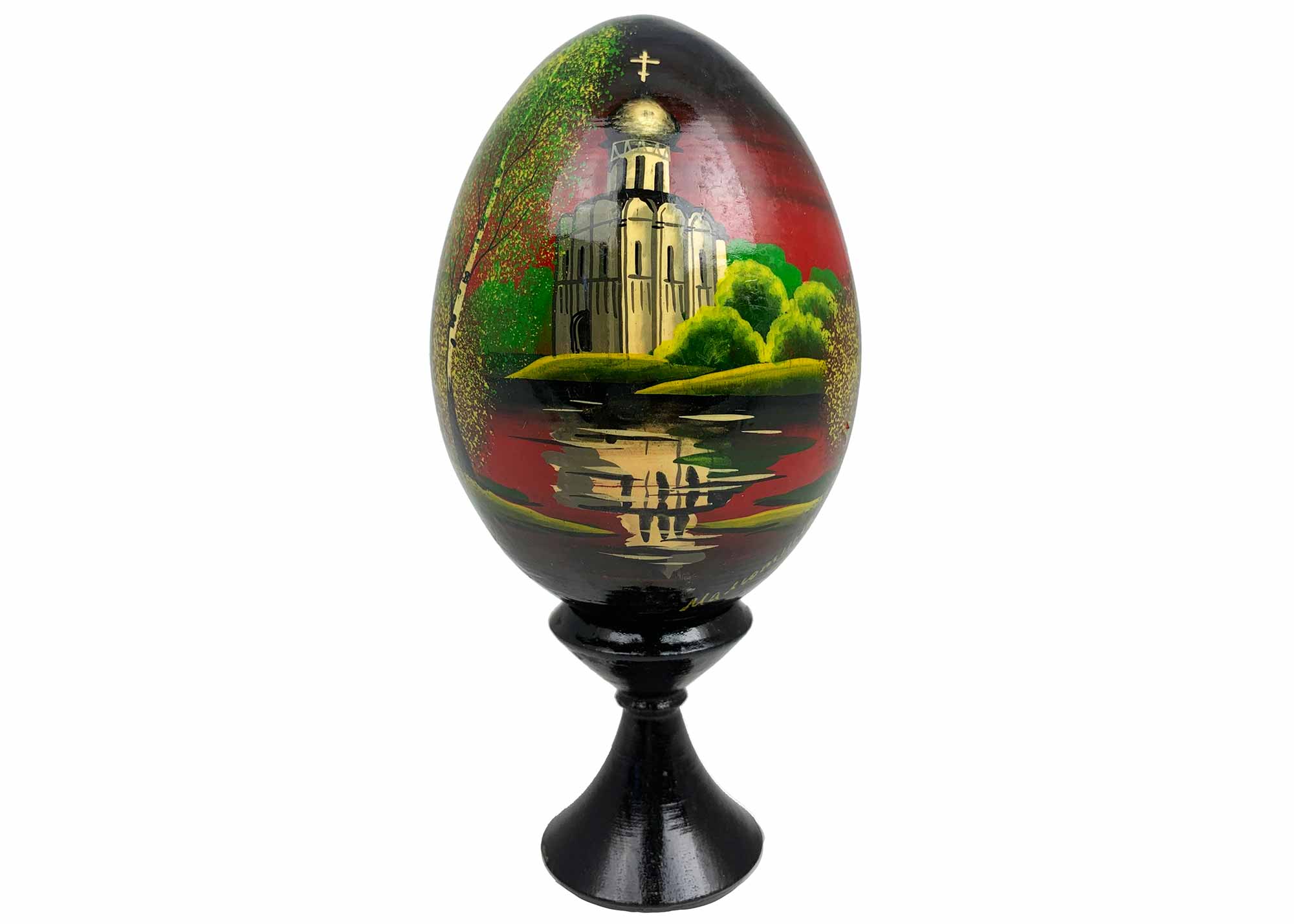 Buy Vintage Scenic Landscape Egg w/ Stand 2.75" at GoldenCockerel.com