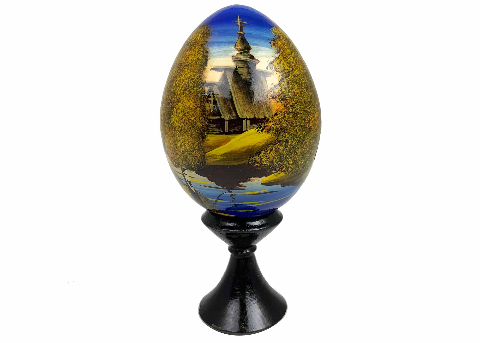 Buy Vintage Scenic Landscape Egg w/ Stand 2.75" at GoldenCockerel.com