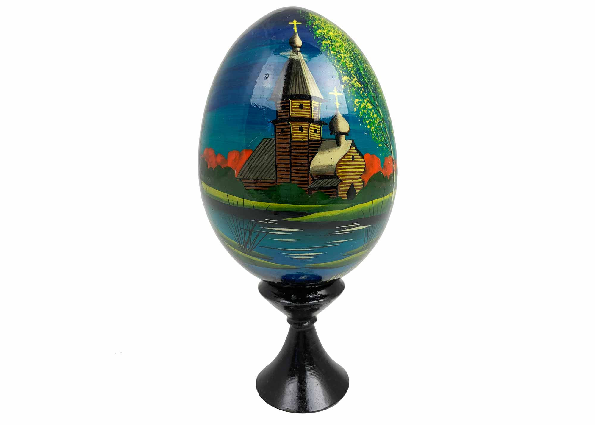 Buy Vintage Scenic Landscape Egg w/ Stand 2.75" at GoldenCockerel.com