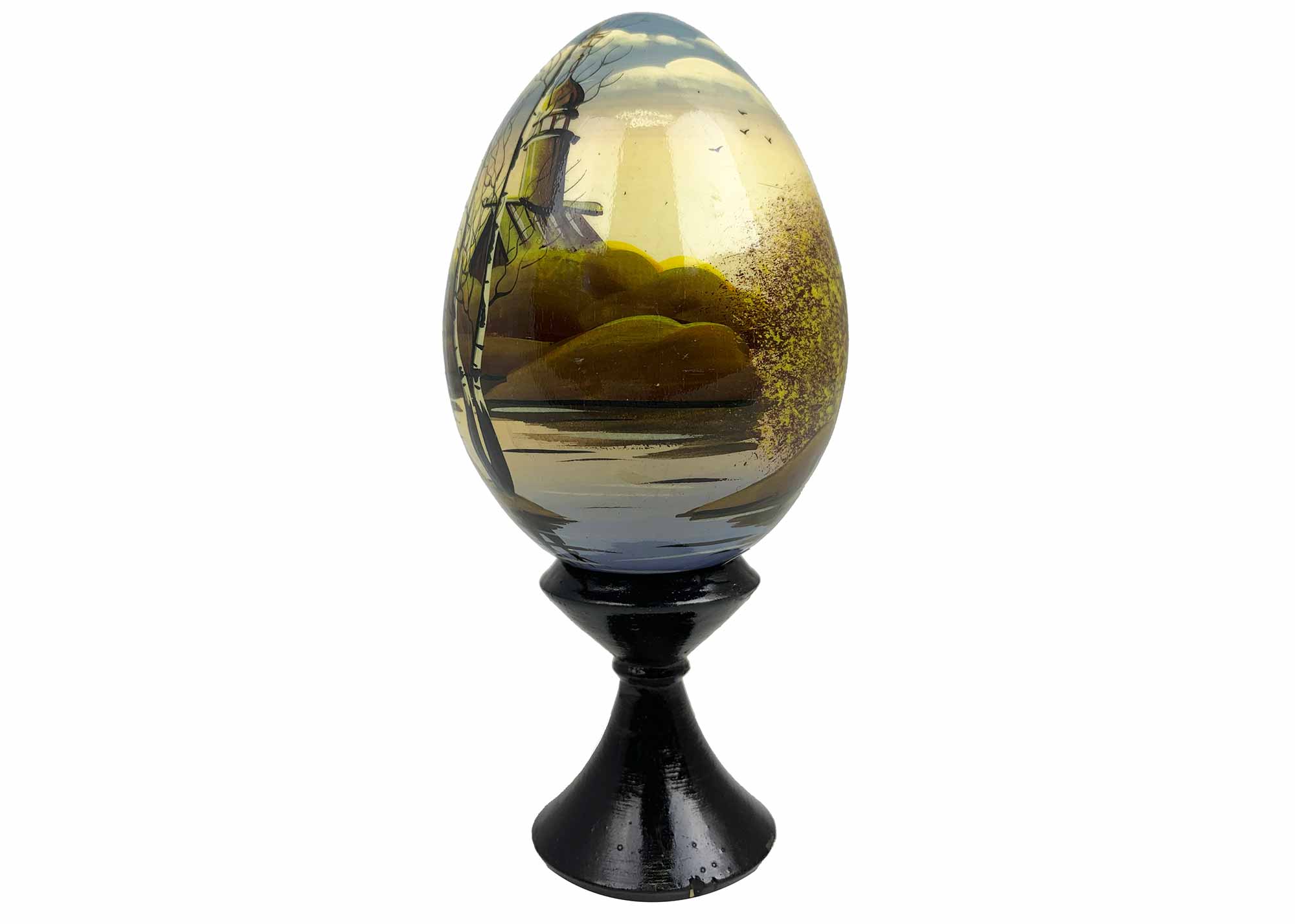 Buy Vintage Scenic Landscape Egg w/ Stand 2.75" at GoldenCockerel.com