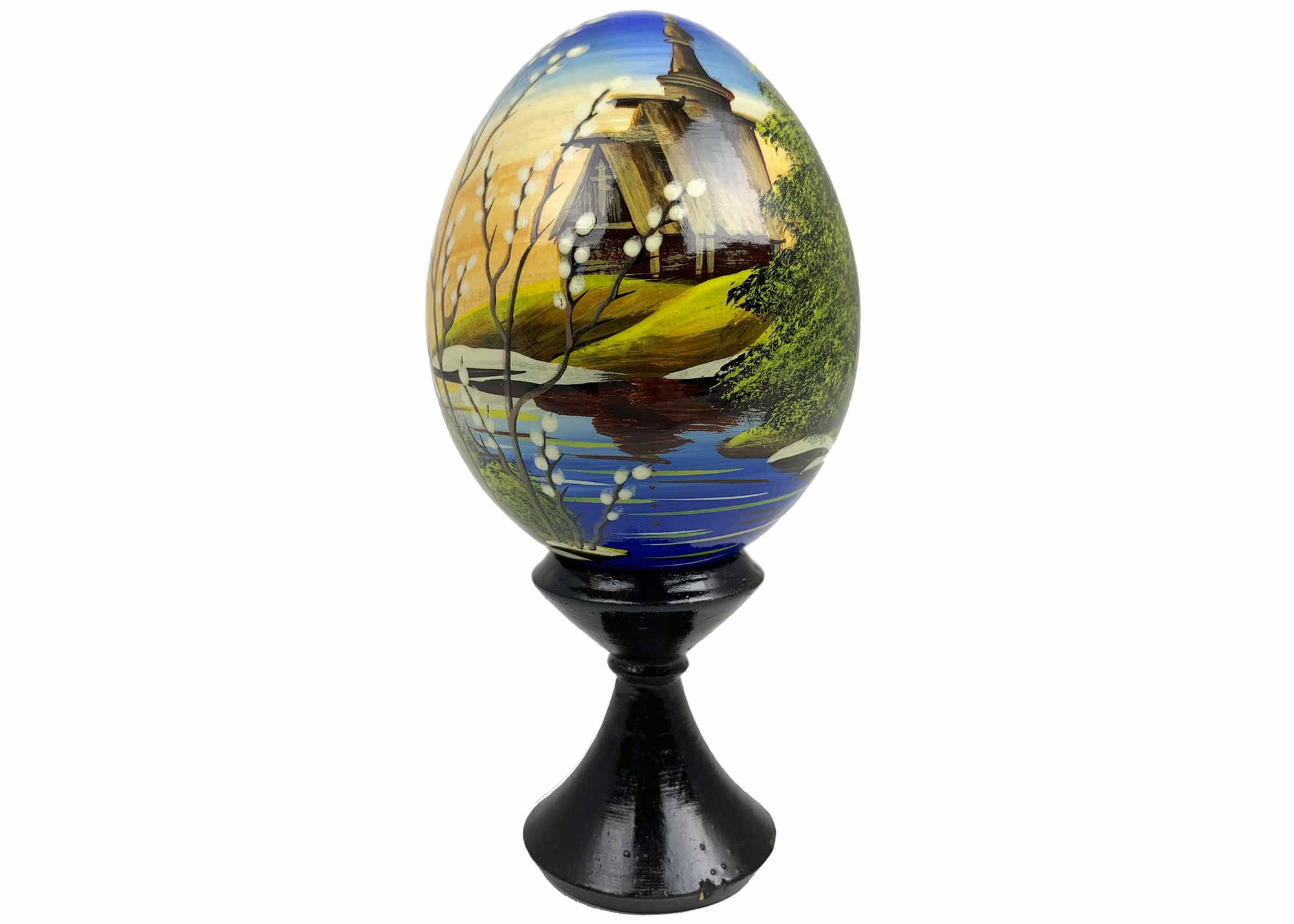 Buy Vintage Scenic Landscape Egg w/ Stand 2.75" at GoldenCockerel.com