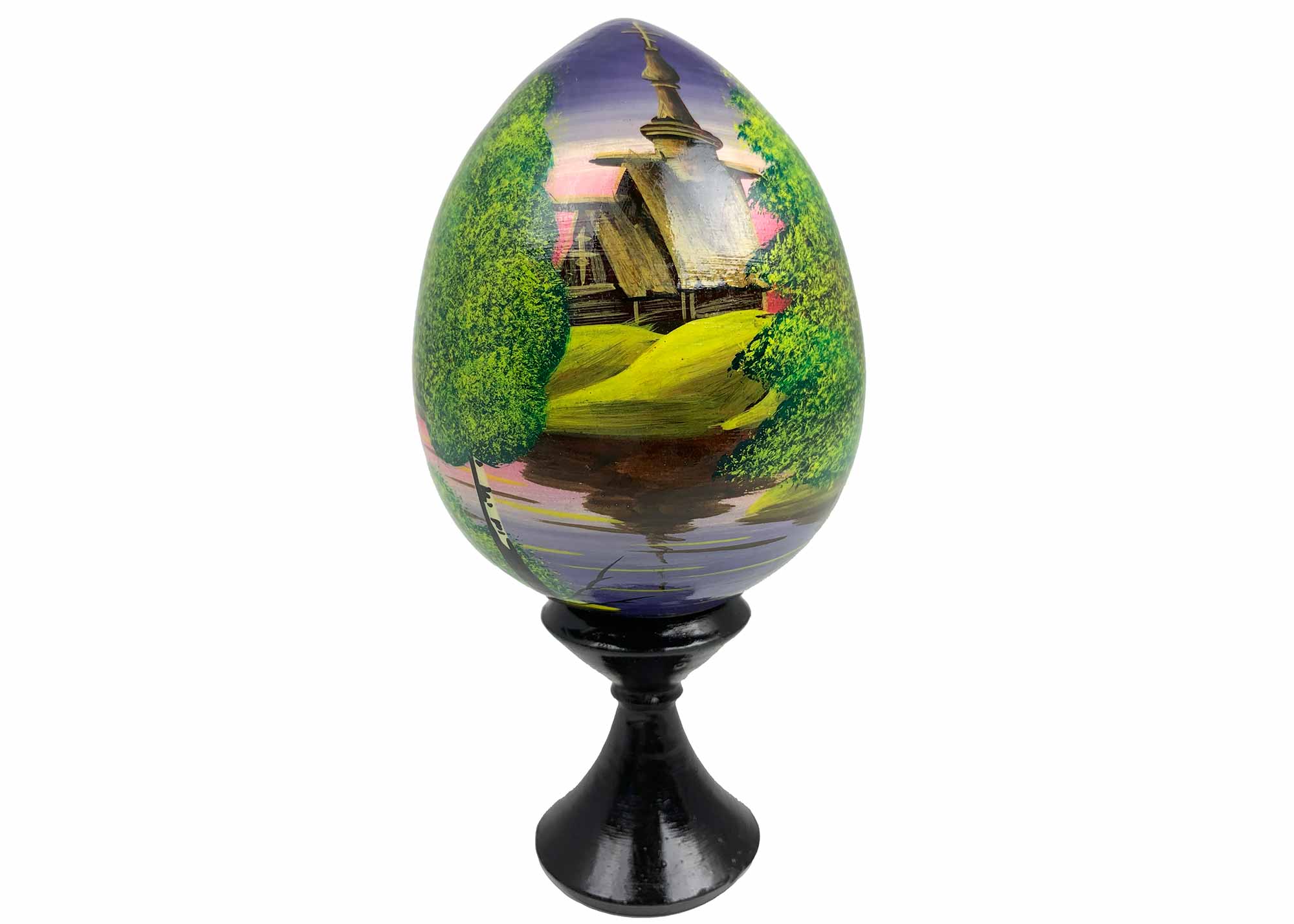 Buy Vintage Scenic Landscape Egg w/ Stand 2.75" at GoldenCockerel.com