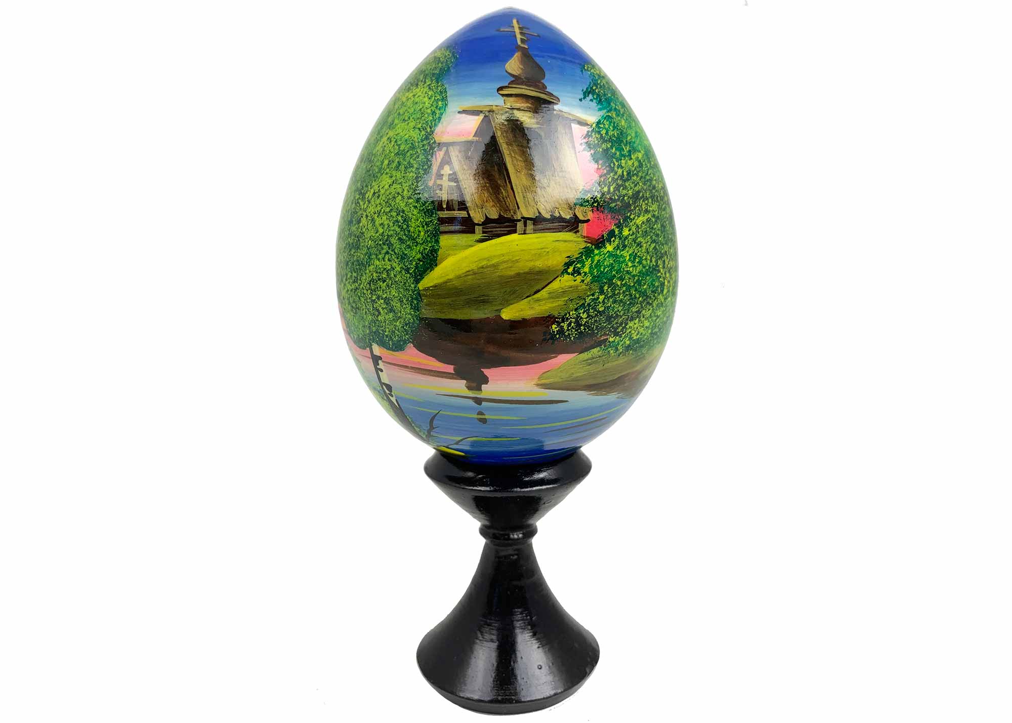 Buy Vintage Scenic Landscape Egg w/ Stand 2.75" at GoldenCockerel.com