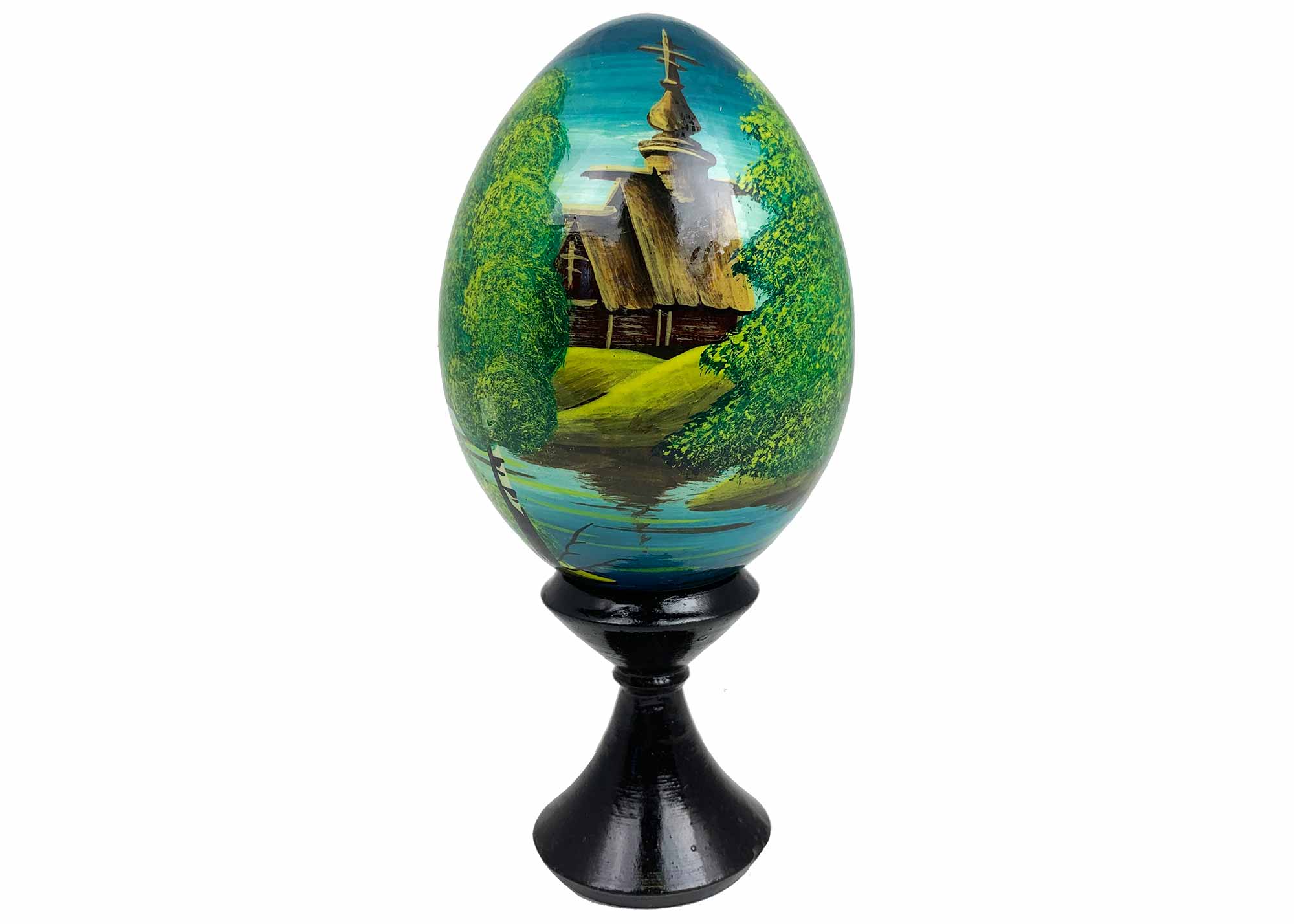 Buy Vintage Scenic Landscape Egg w/ Stand 2.75" at GoldenCockerel.com