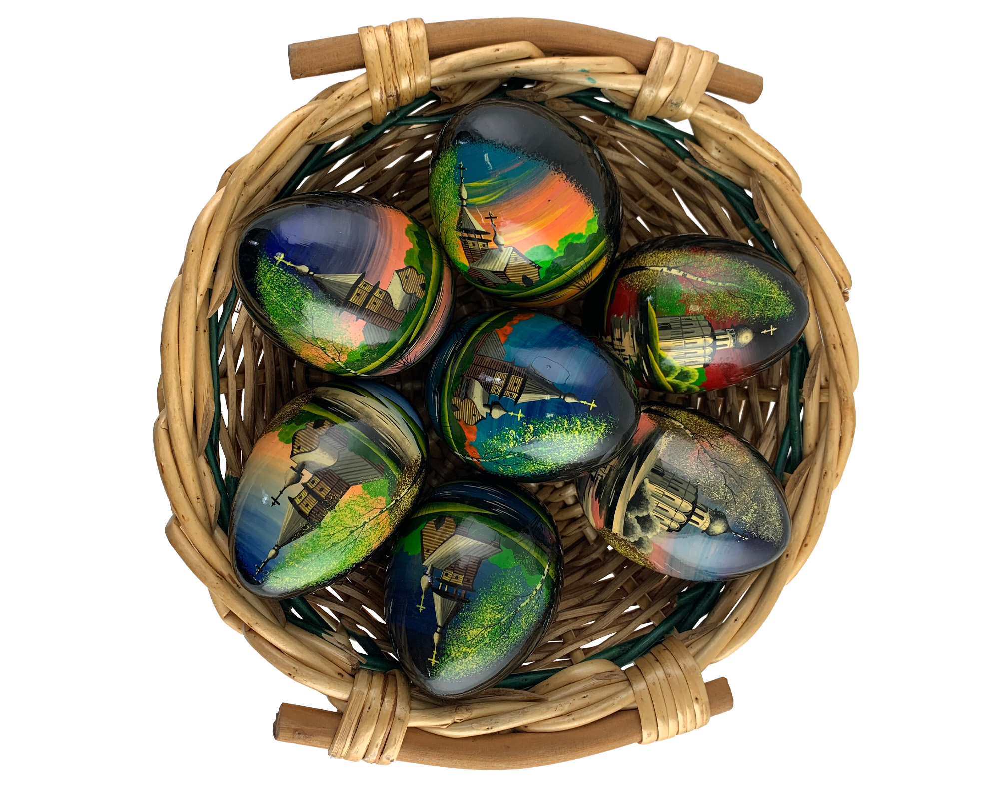 Buy Vintage 4" Scenic Landscape Egg with Stand at GoldenCockerel.com