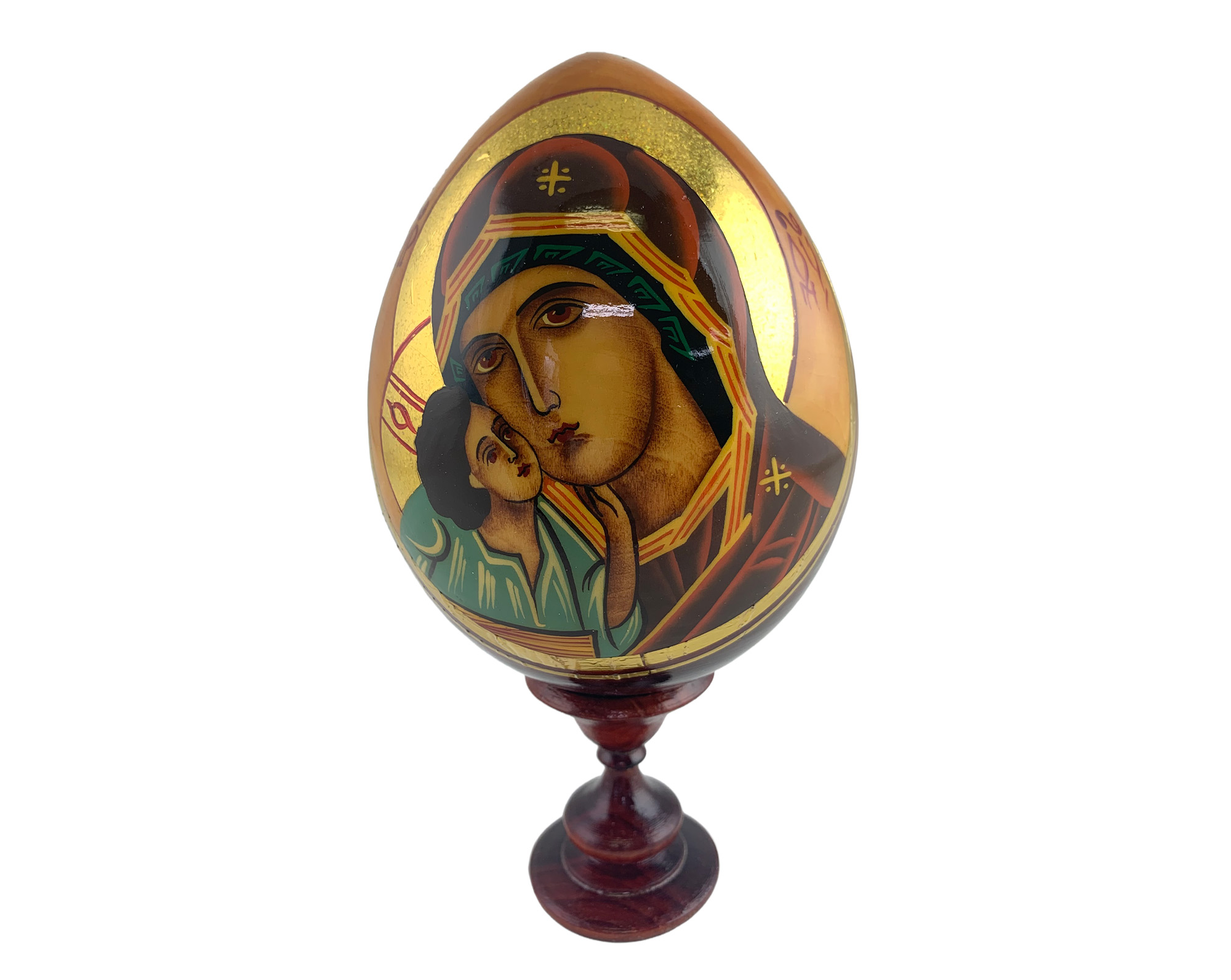 Buy Vintage 5" Orthodox Icon Egg with Stand at GoldenCockerel.com