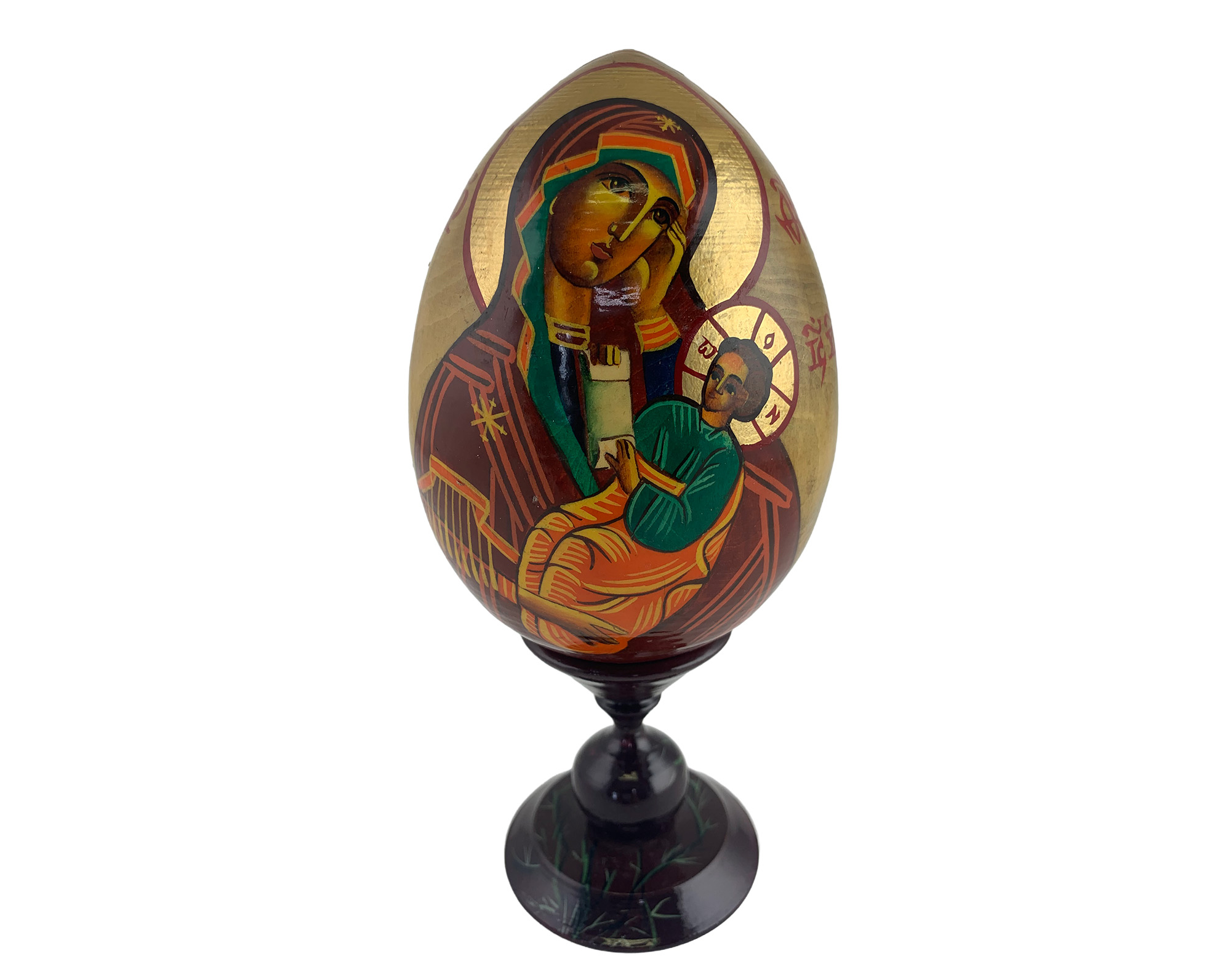 Buy Vintage 5" Orthodox Icon Egg with Stand at GoldenCockerel.com
